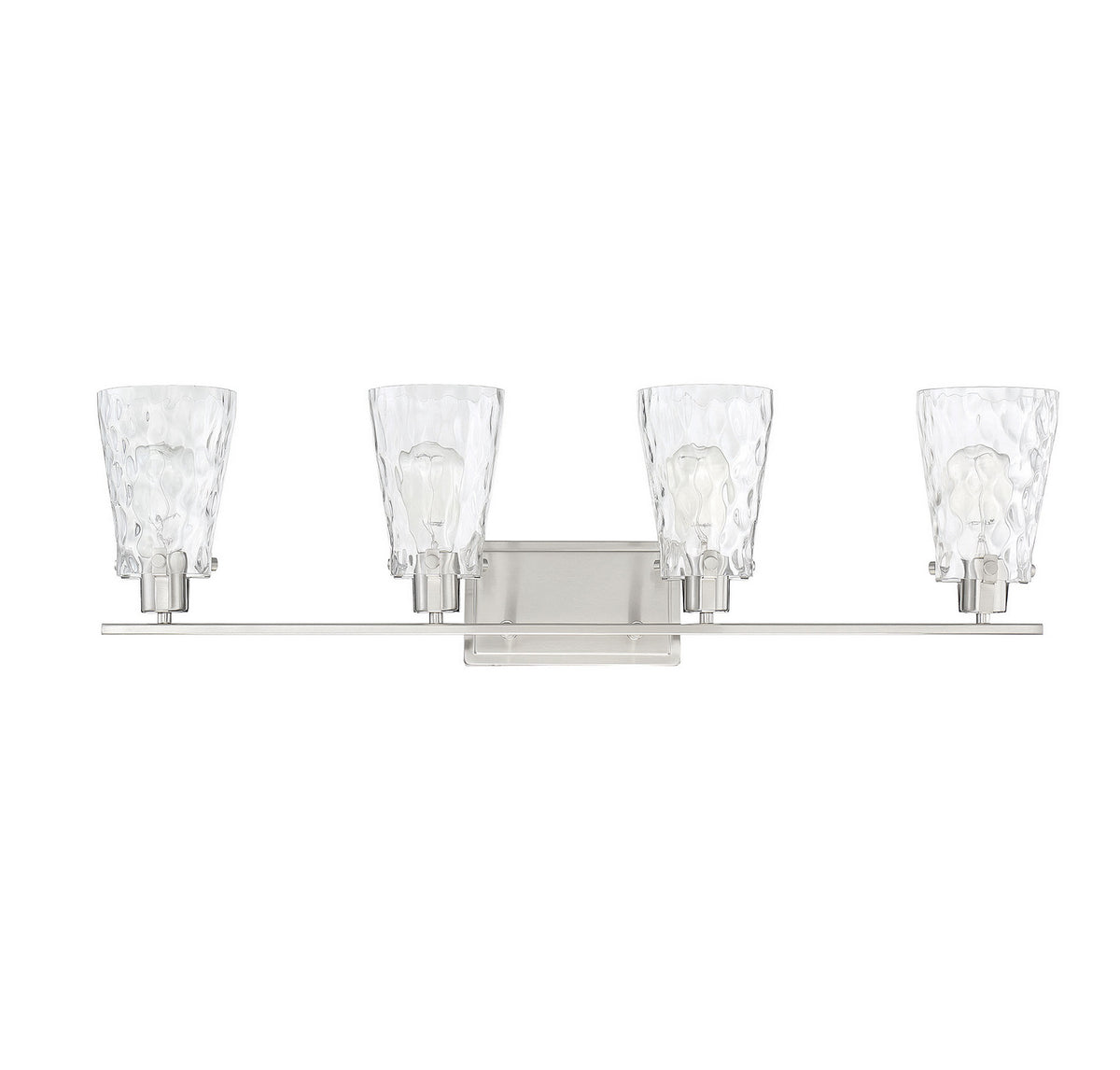 Vaughan Four Light Bath Bar in Satin Nickel