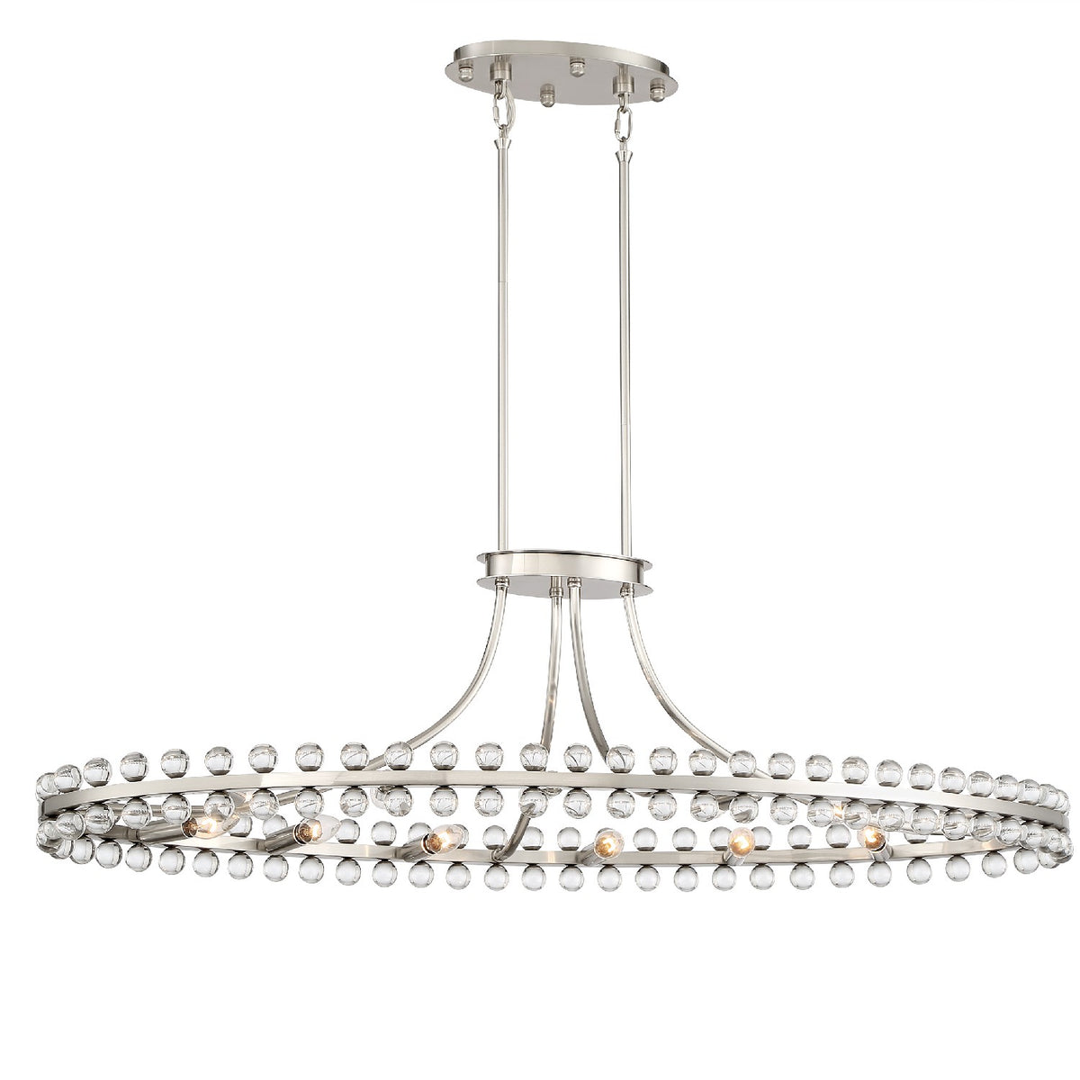 Clover 12 Light Chandelier in Brushed Nickel