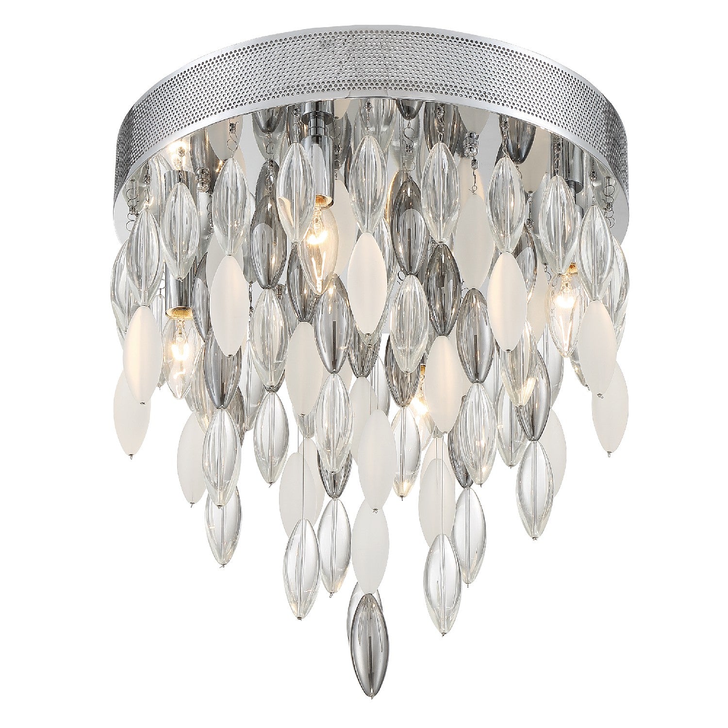 Hudson Four Light Flush Mount in Polished Chrome