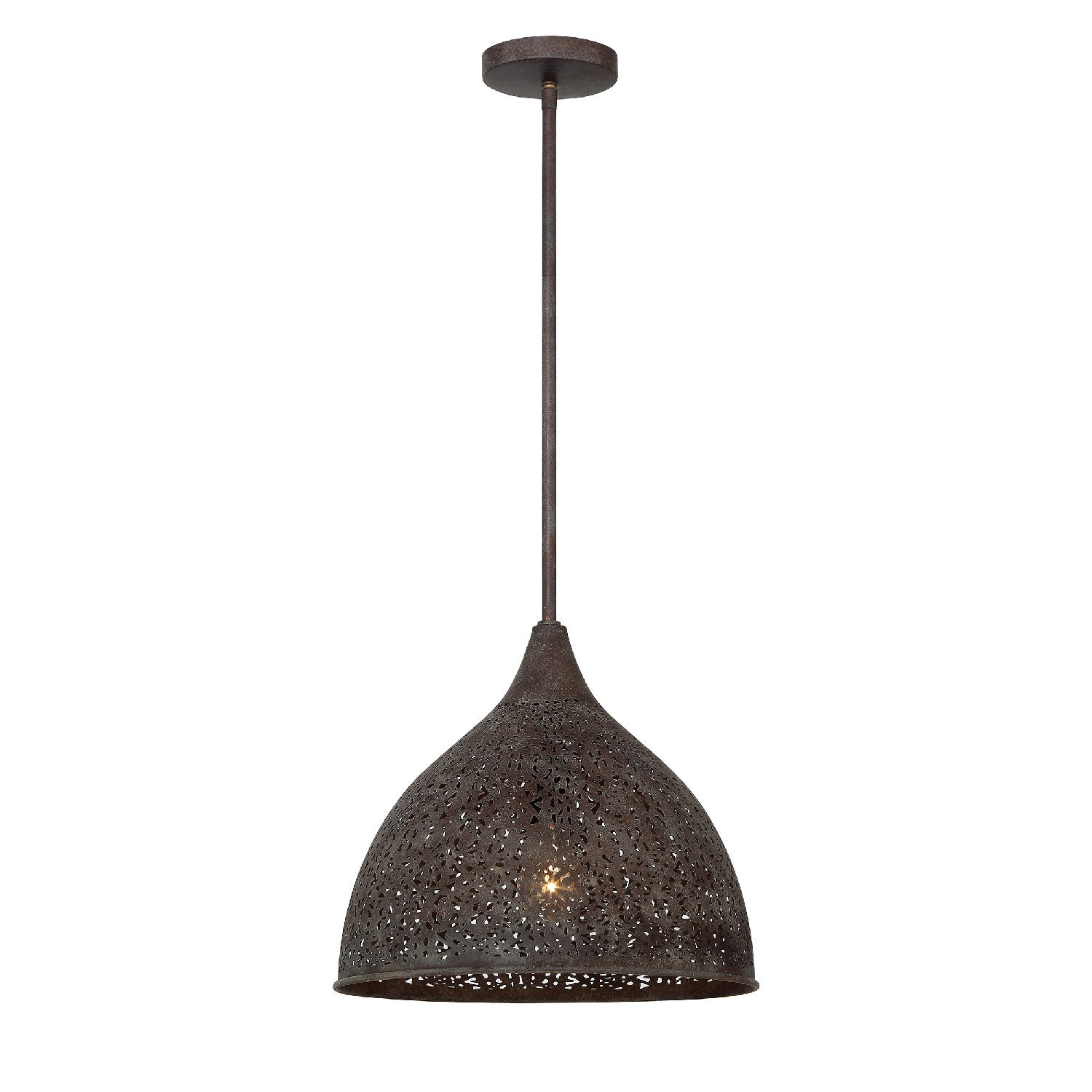 Jasmine One Light Pendant in Forged Bronze
