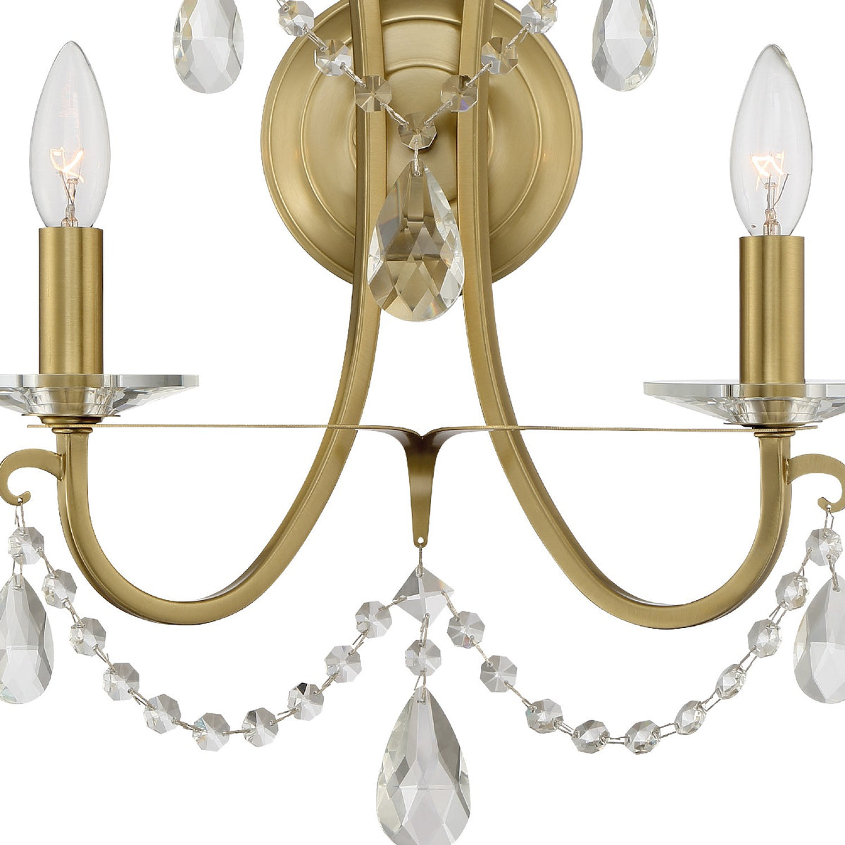 Othello Two Light Wall Sconce in Vibrant Gold