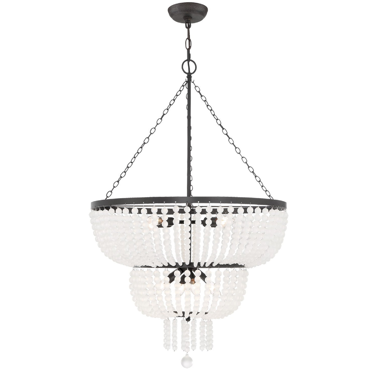 Rylee Eight Light Chandelier in Matte Black