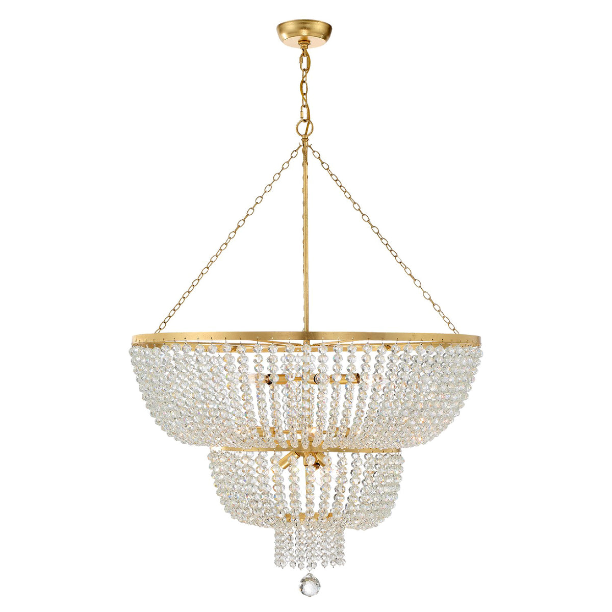 Rylee 12 Light Chandelier in Antique Gold