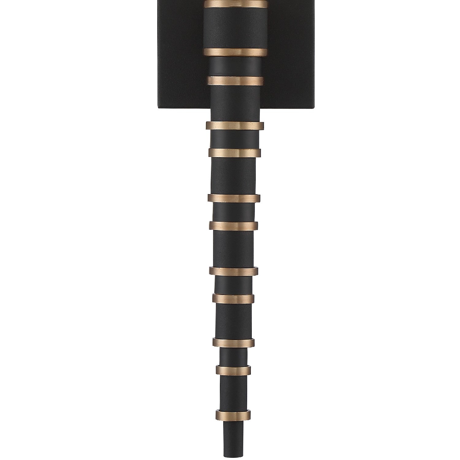 Sloane One Light Wall Sconce in Vibrant Gold + Black Forged