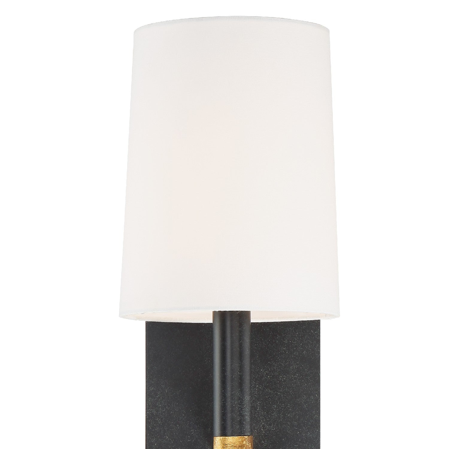 Weston One Light Wall Sconce in Black + Antique Gold