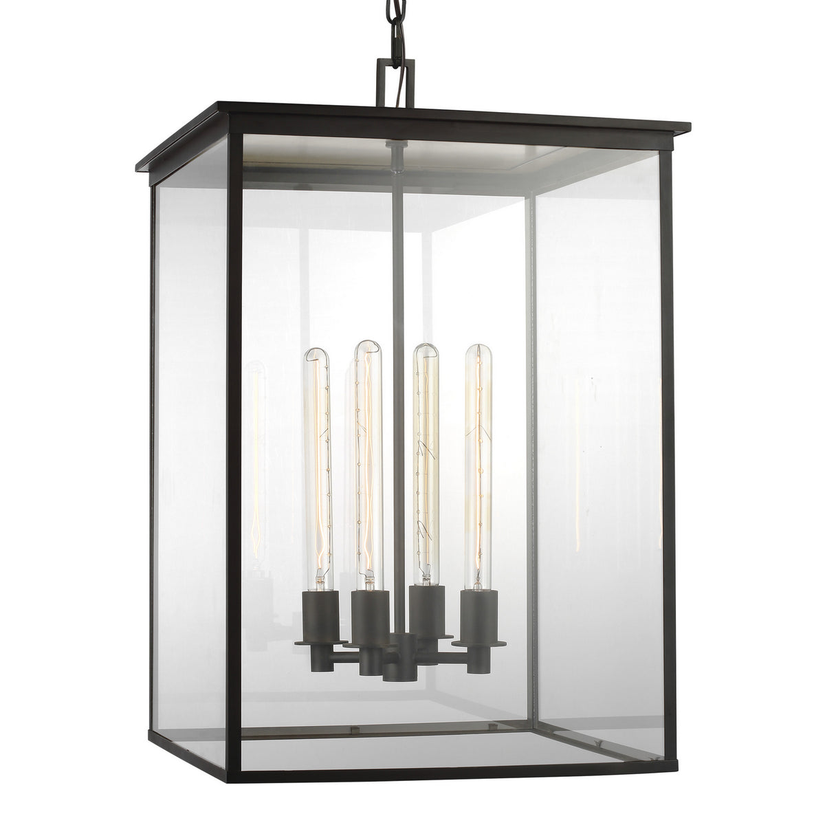 Freeport Four Light Hanging Lantern in Heritage Copper