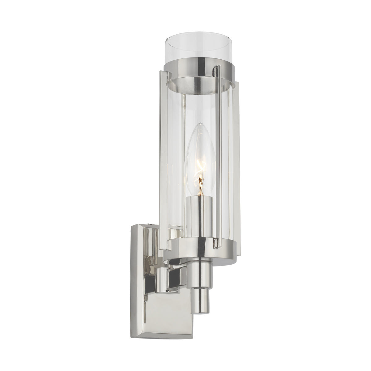 Flynn One Light Wall Sconce in Polished Nickel