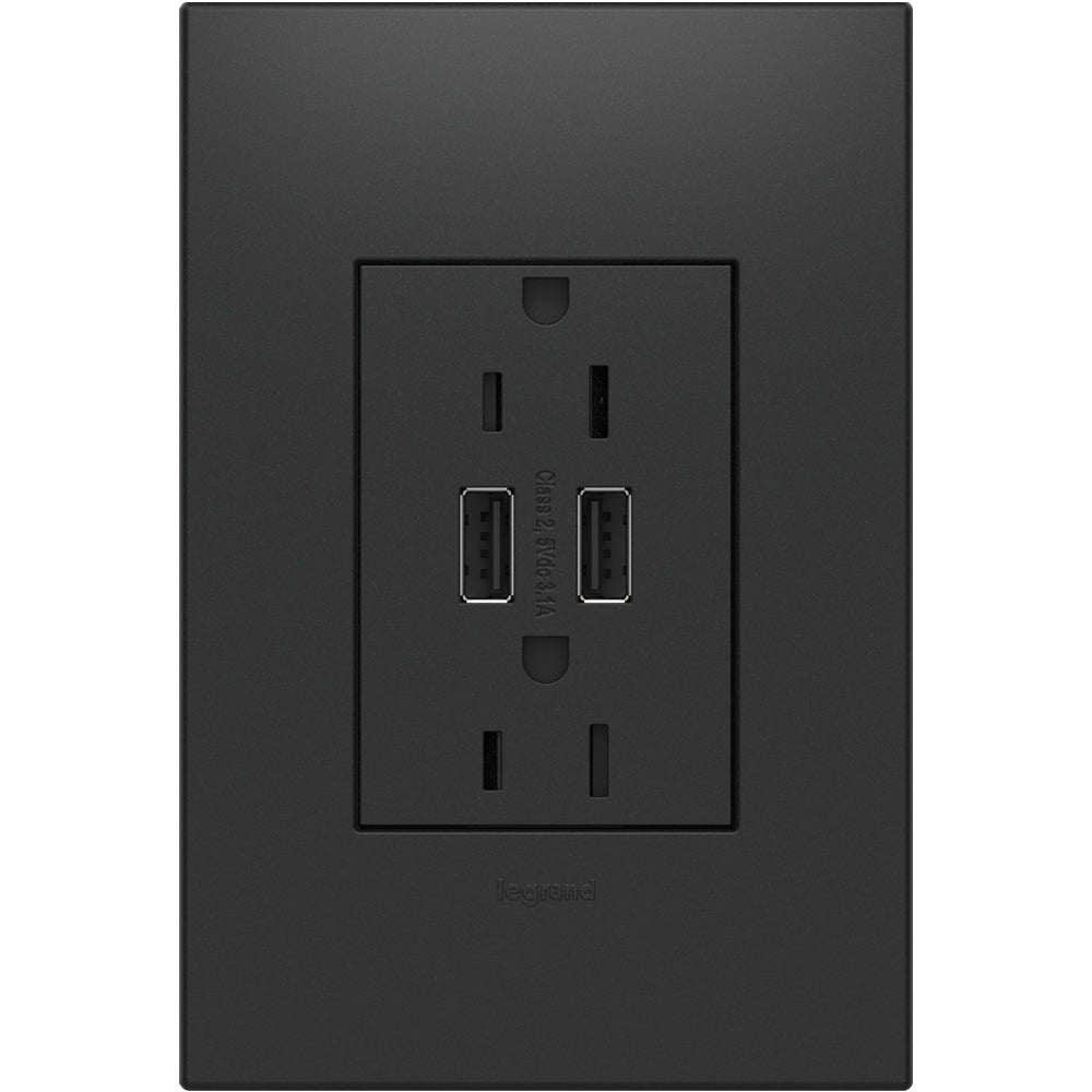 Prise murale double USB Adorne