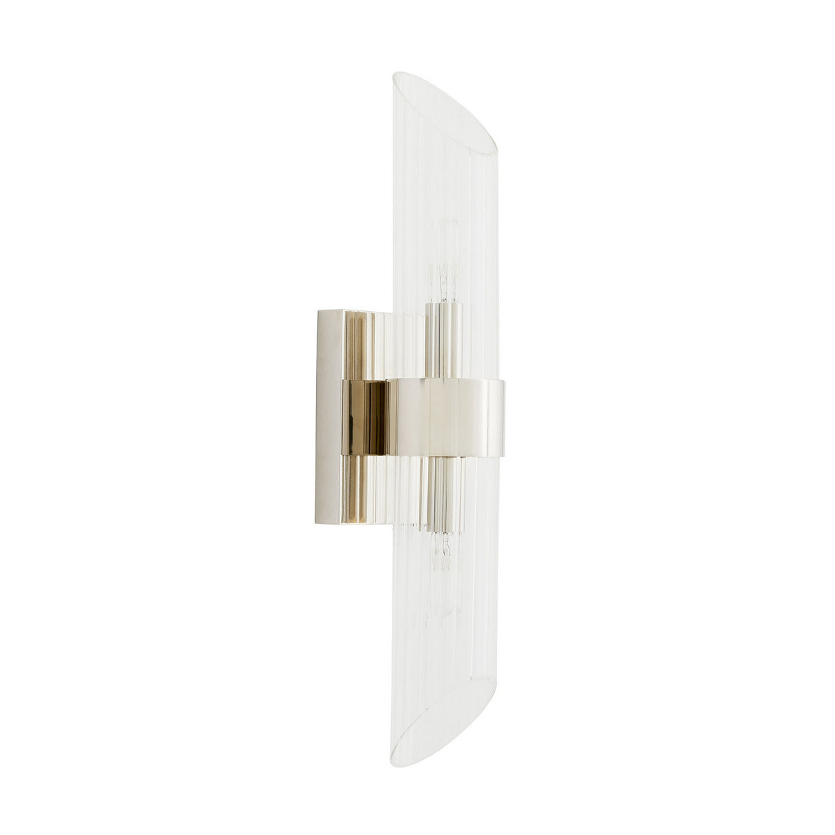 Applique murale Elyse à deux lumières en nickel poli