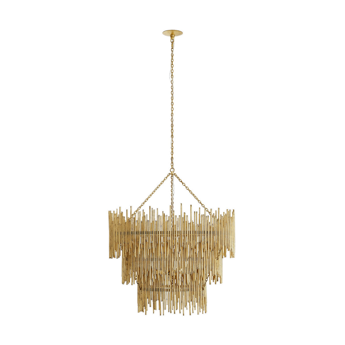 Prescott 12 Light Chandelier in Gold Leaf
