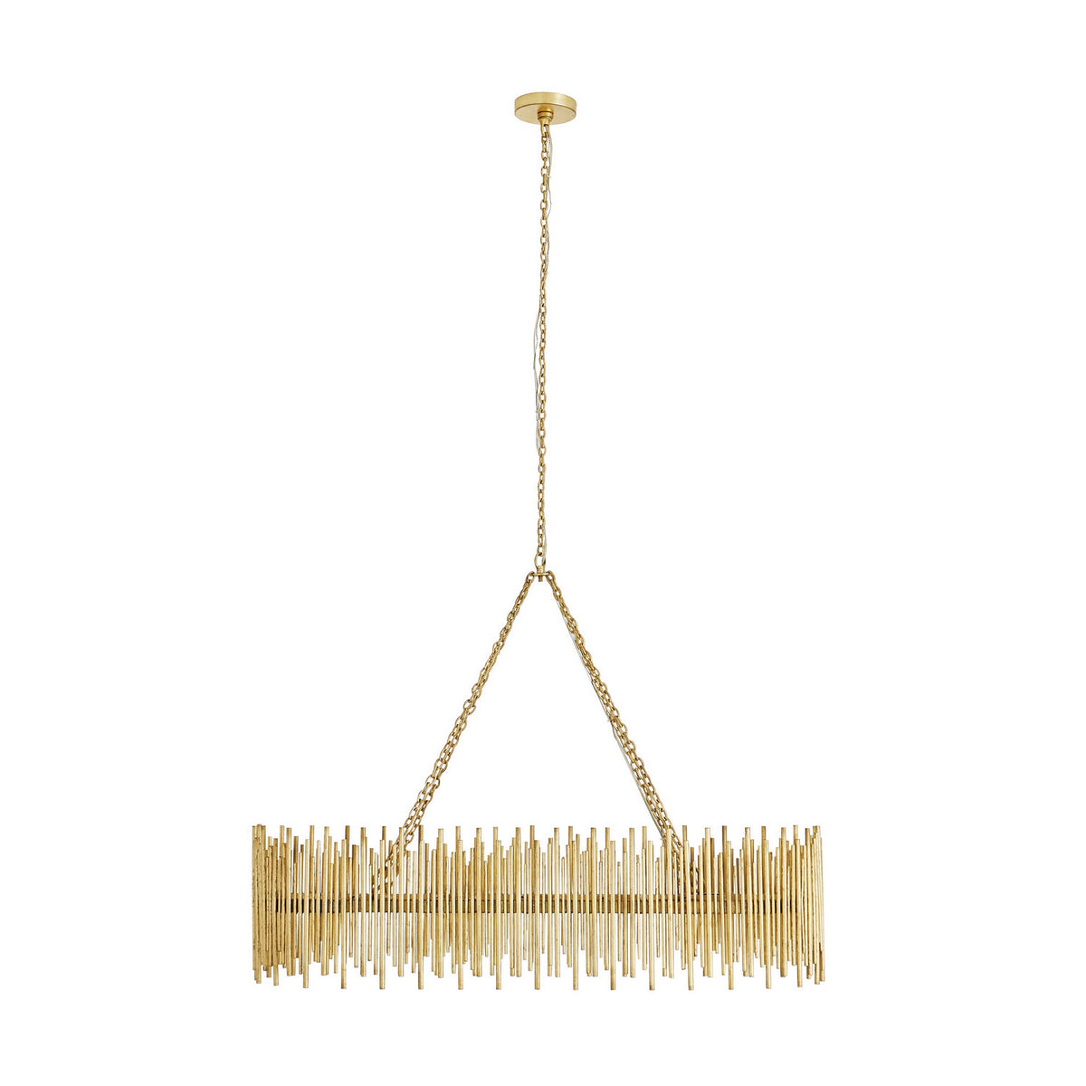 Prescott Ten Light Chandelier in Gold Leaf