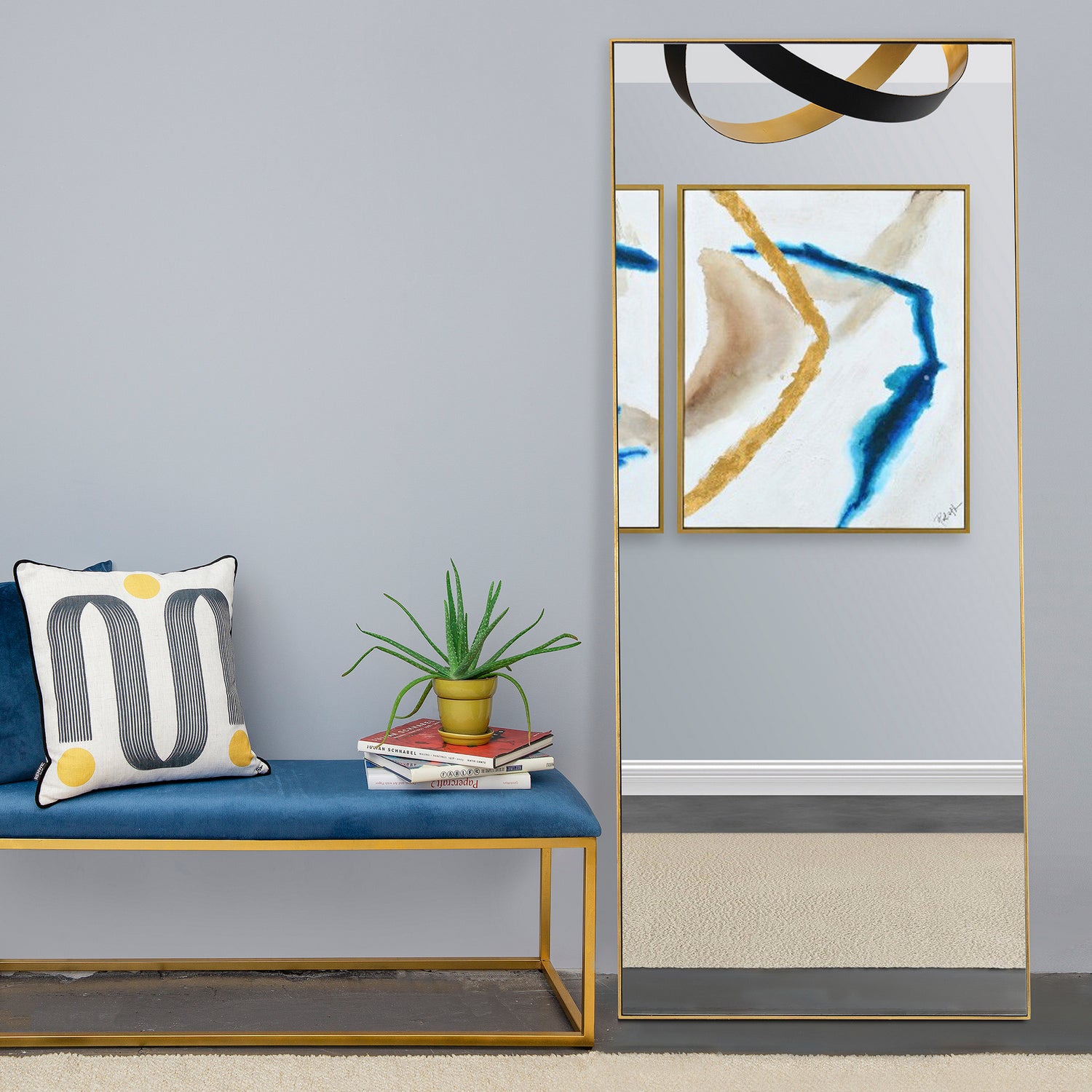 Crosland Mirror in Gold Leaf
