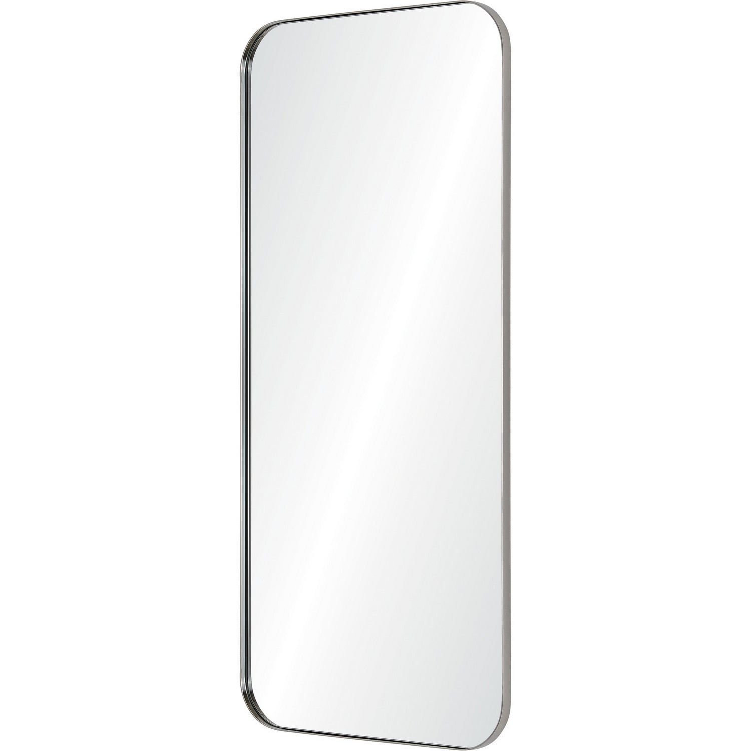 Delphinus Mirror in Satin NIckel