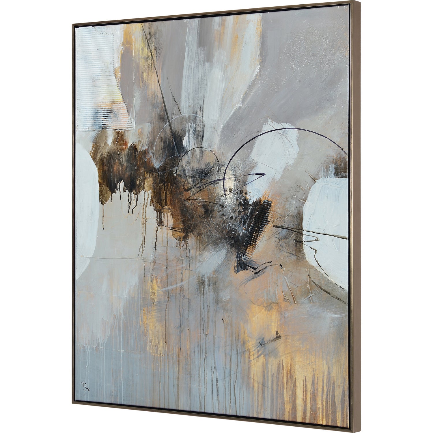 Keys Canvas Art in Silver