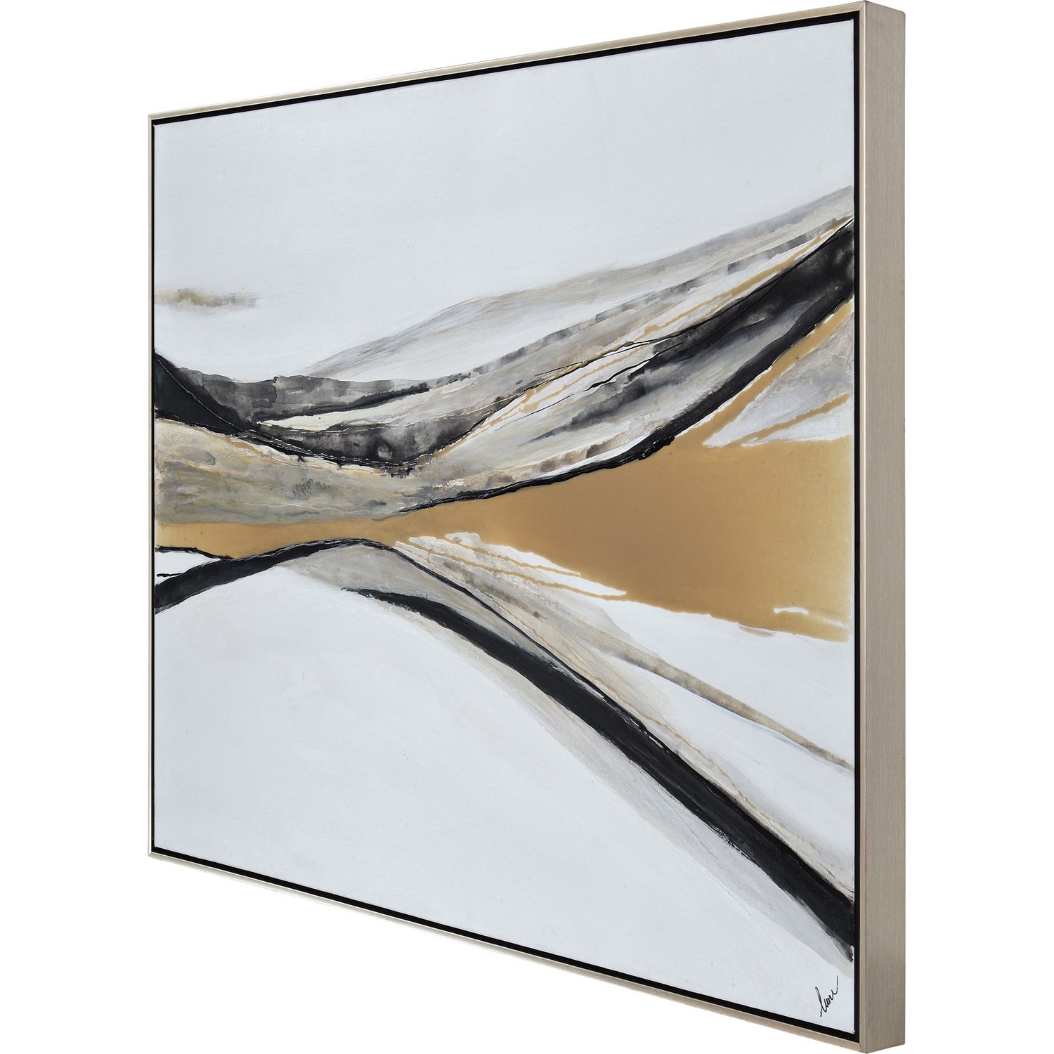 Webber Canvas Art in Champagne Silver