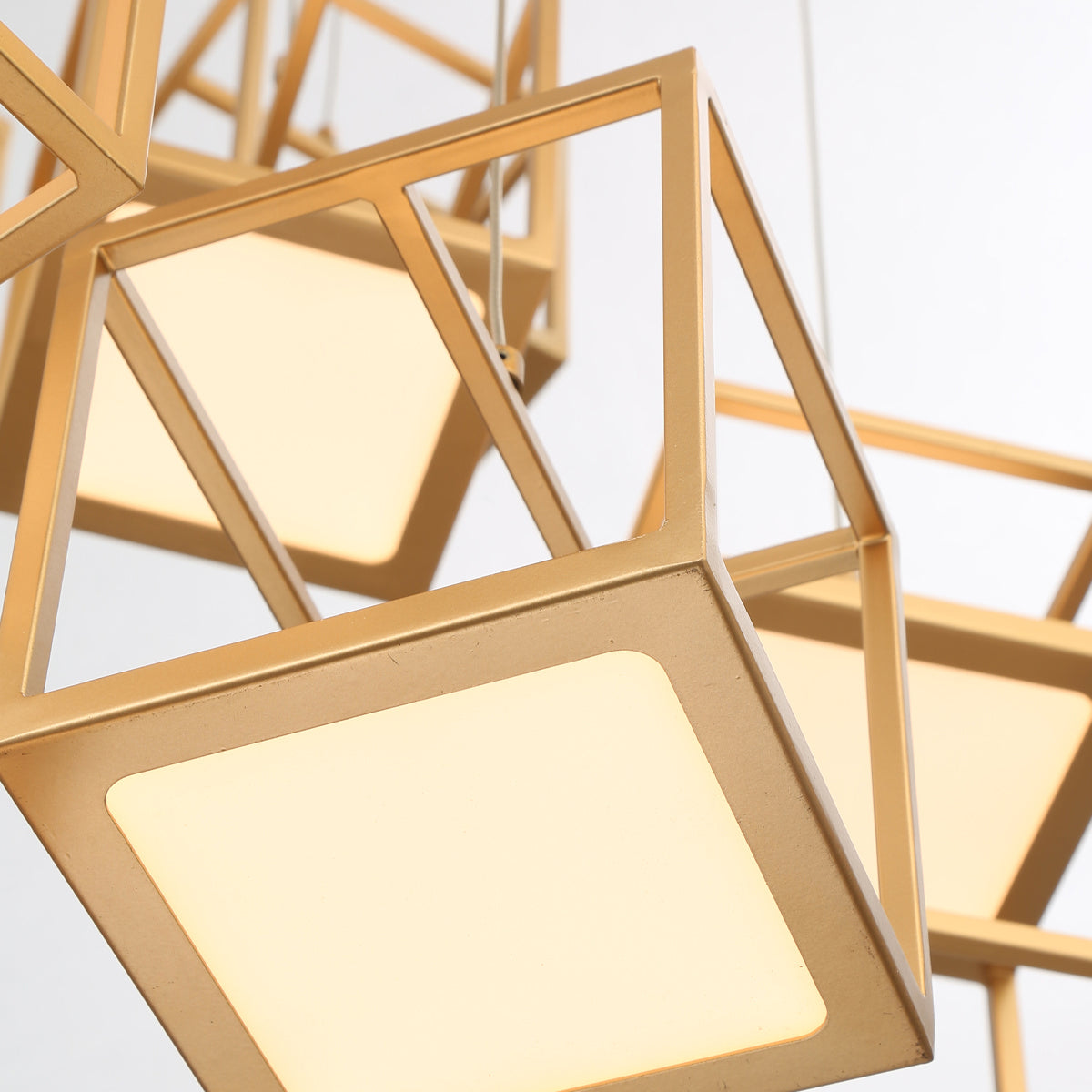 Ferro LED Chandelier in Matte Gold