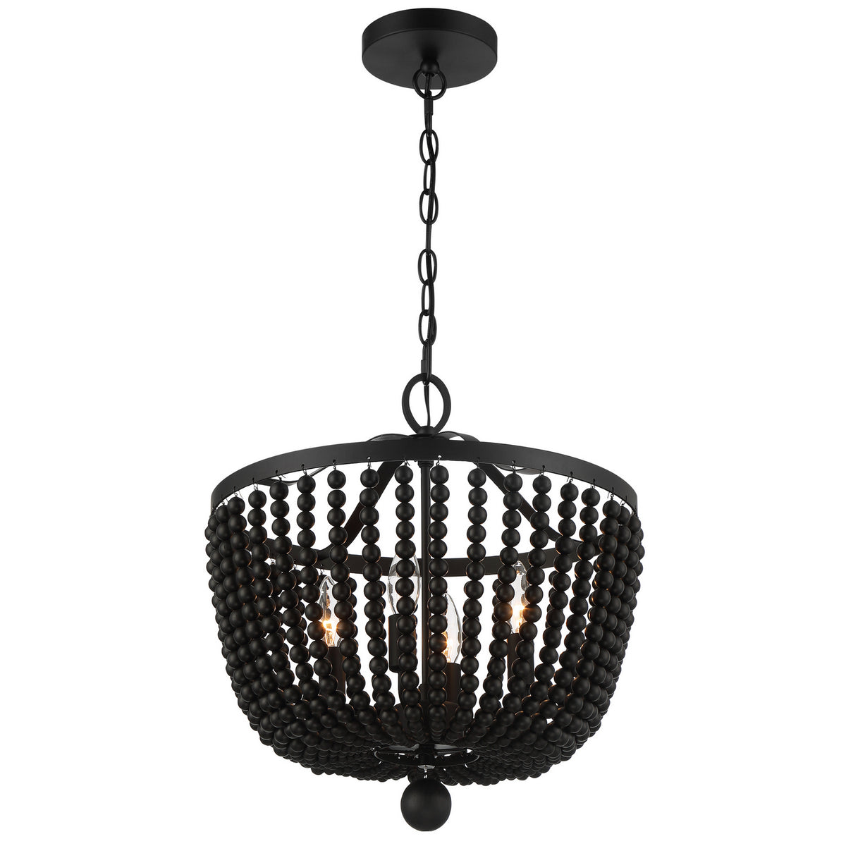 Rylee Four Light Chandelier in Matte Black