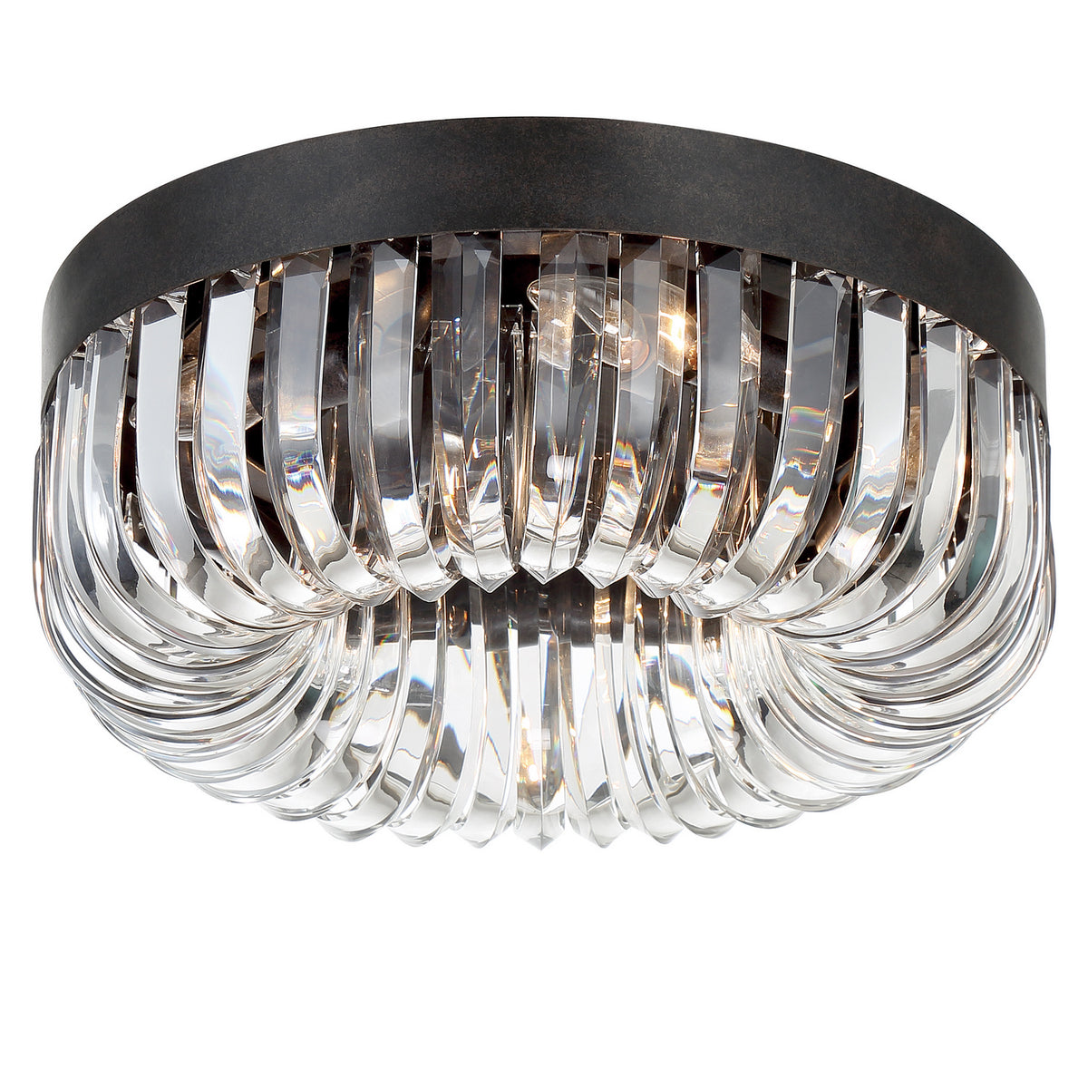 Alister Five Light Flush Mount in Charcoal Bronze