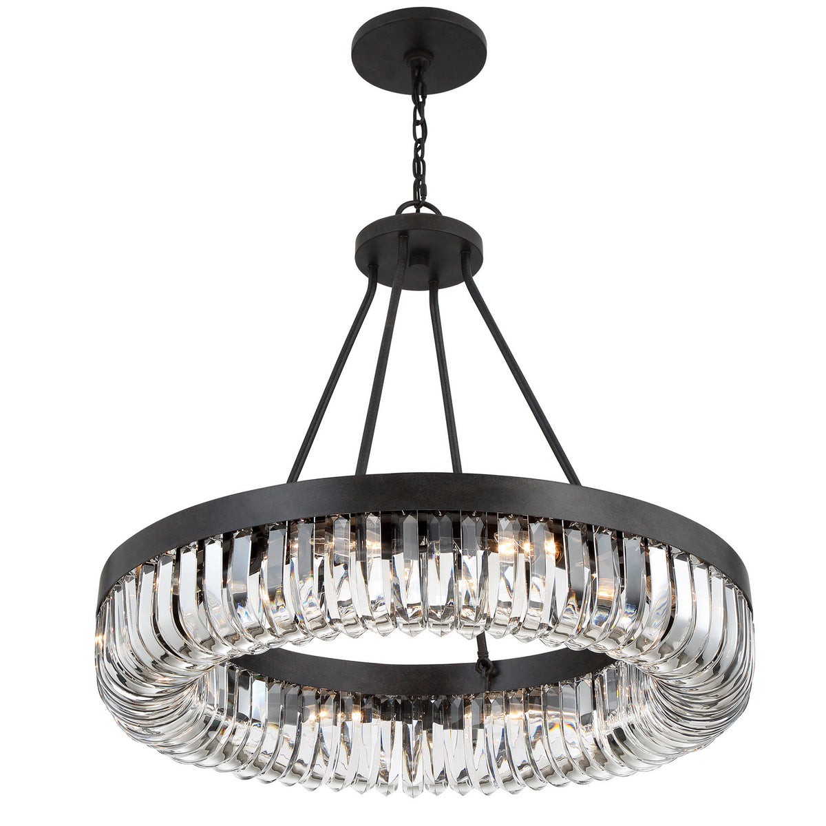 Alister Ten Light Chandelier in Charcoal Bronze