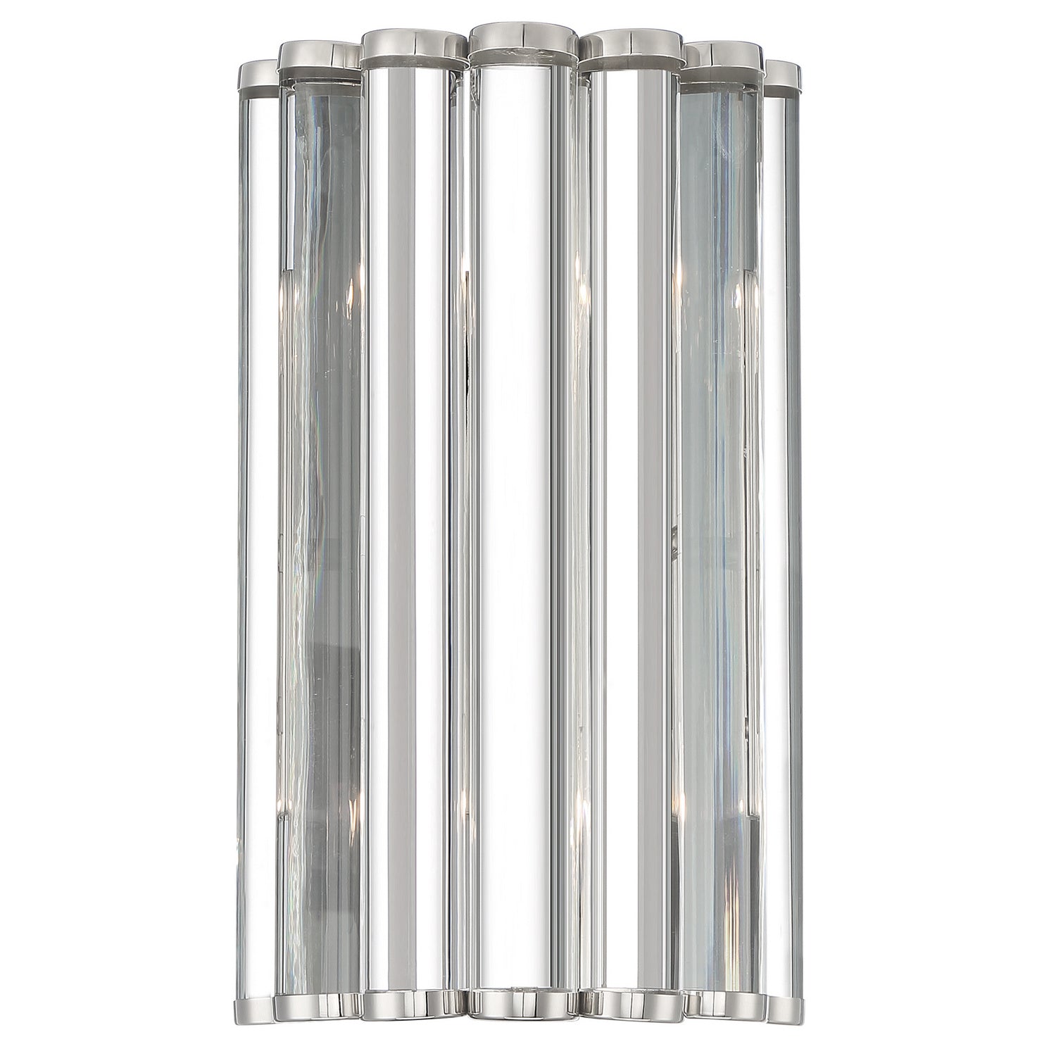 Elliot Two Light Wall Sconce in Polished Nickel