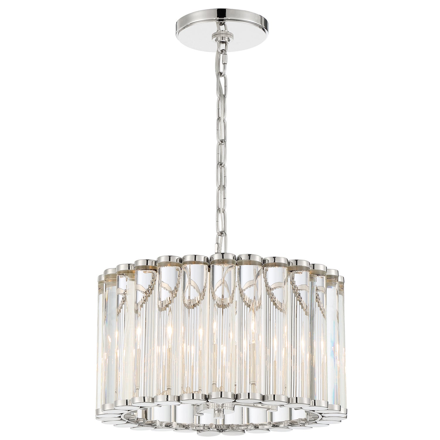 Elliot Four Light Pendant in Polished Nickel