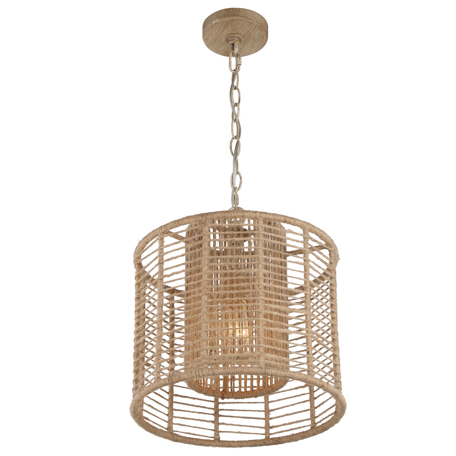 Jayna One Light Pendant in Burnished Silver