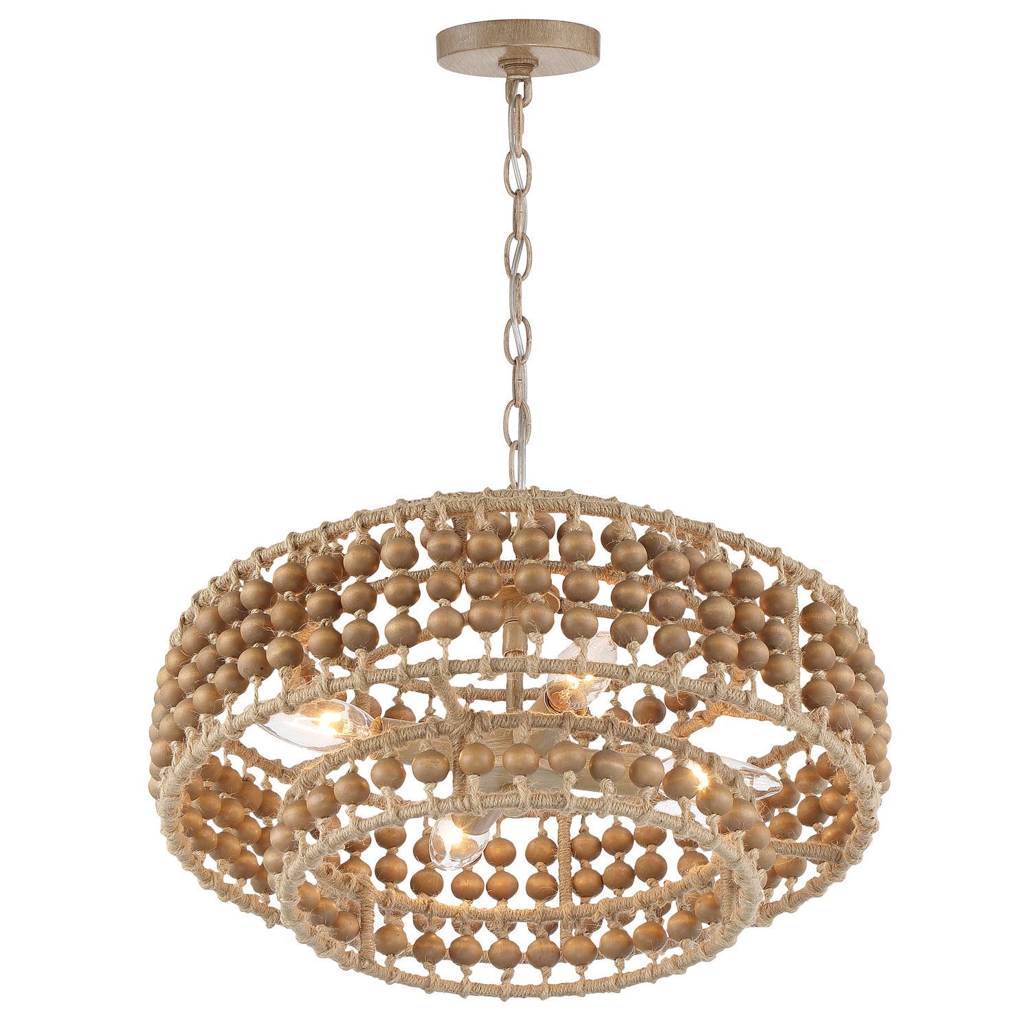 Silas Four Light Mini Chandelier in Burnished Silver
