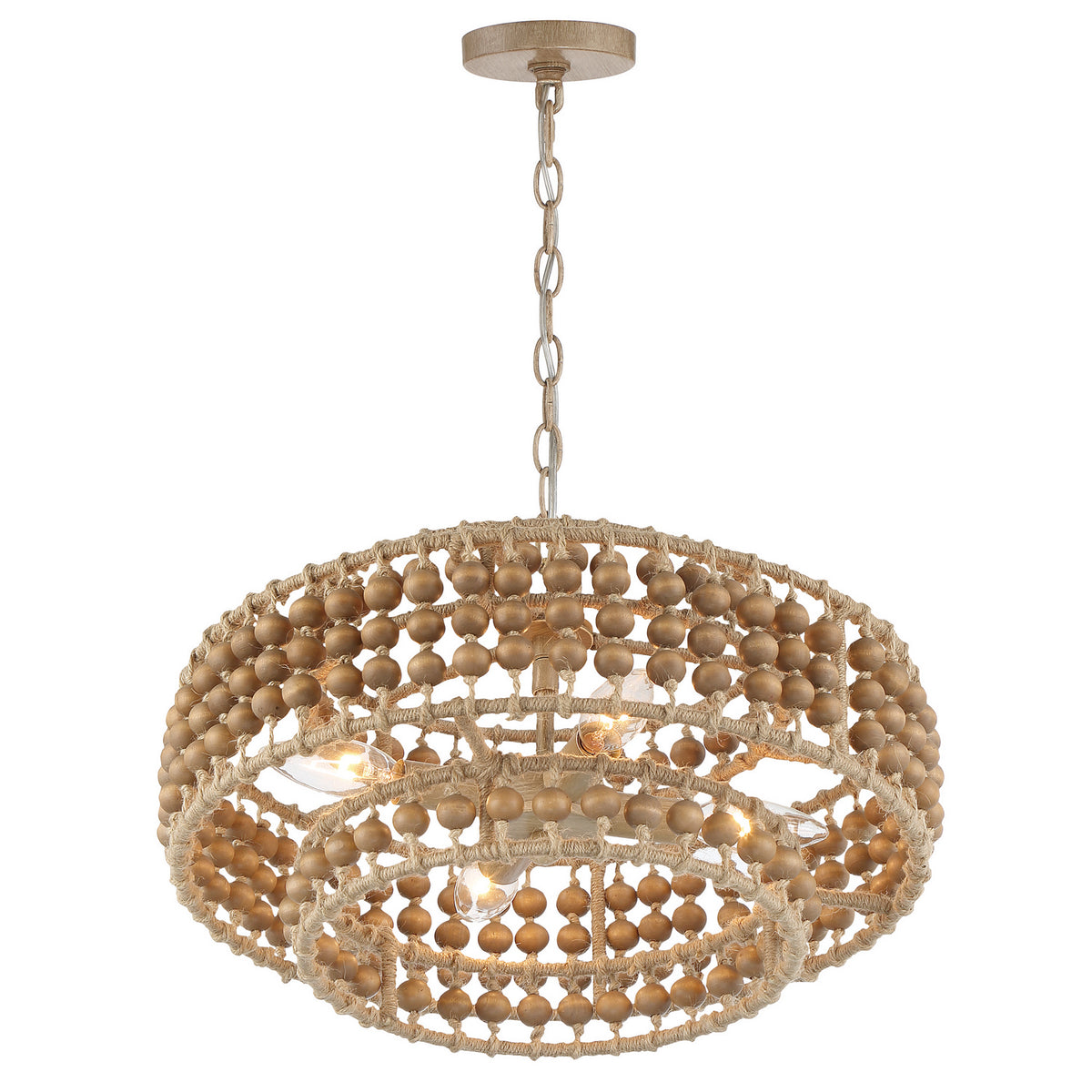 Silas Four Light Mini Chandelier in Burnished Silver