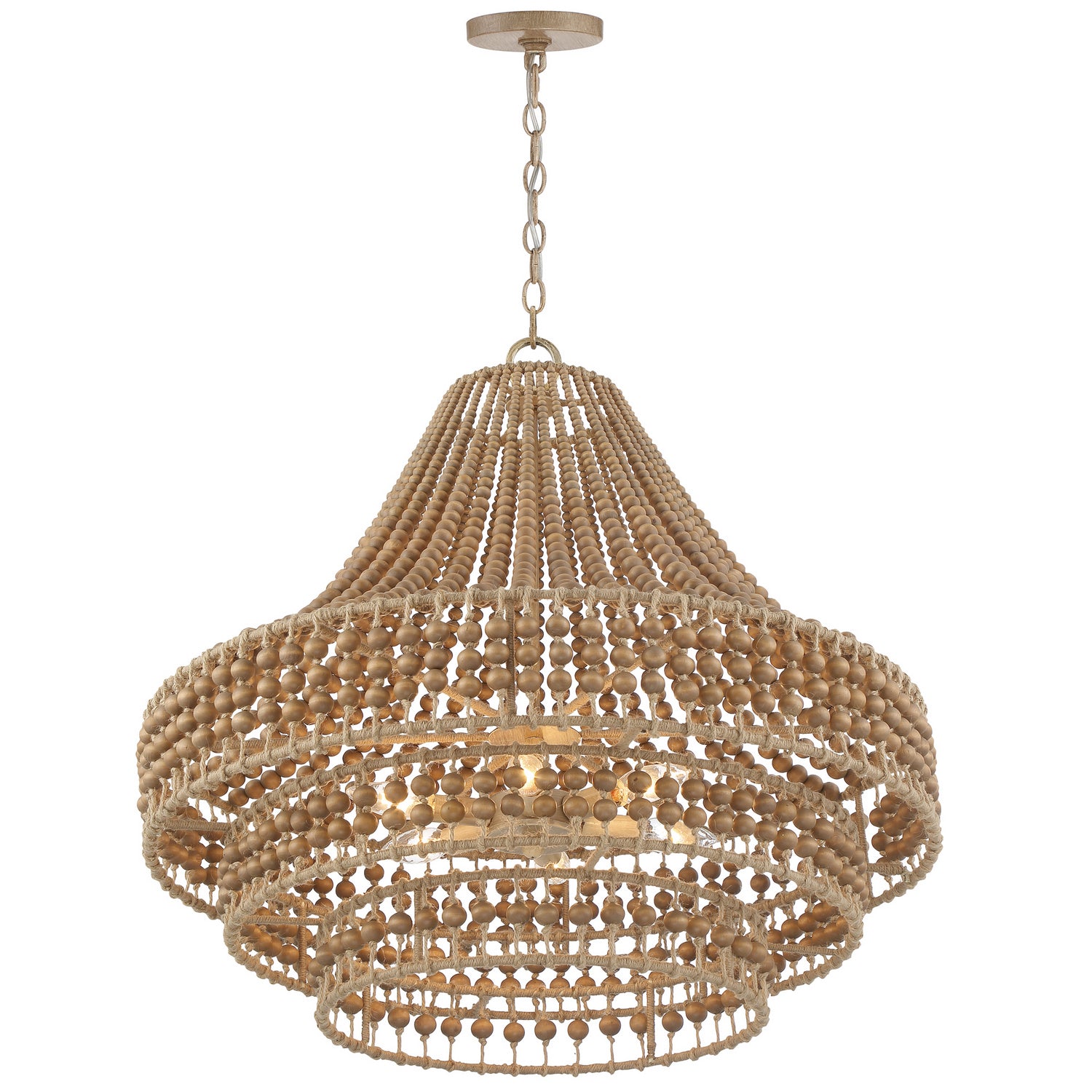 Silas Six Light Chandelier in Burnished Silver