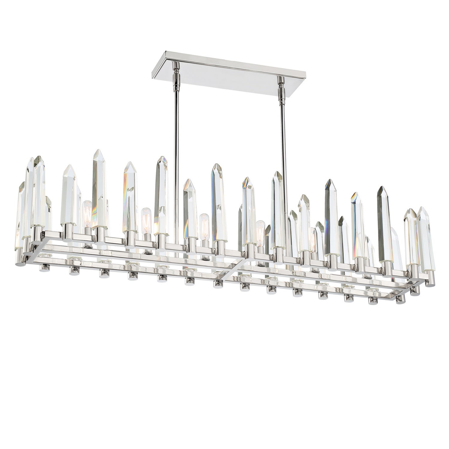 Watson Six Light Chandelier in Polished Nickel