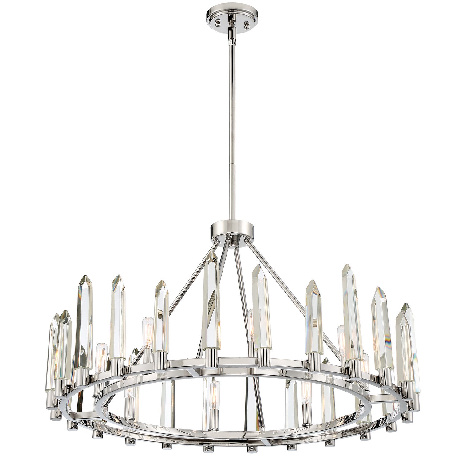 Watson Eight Light Chandelier in Polished Nickel