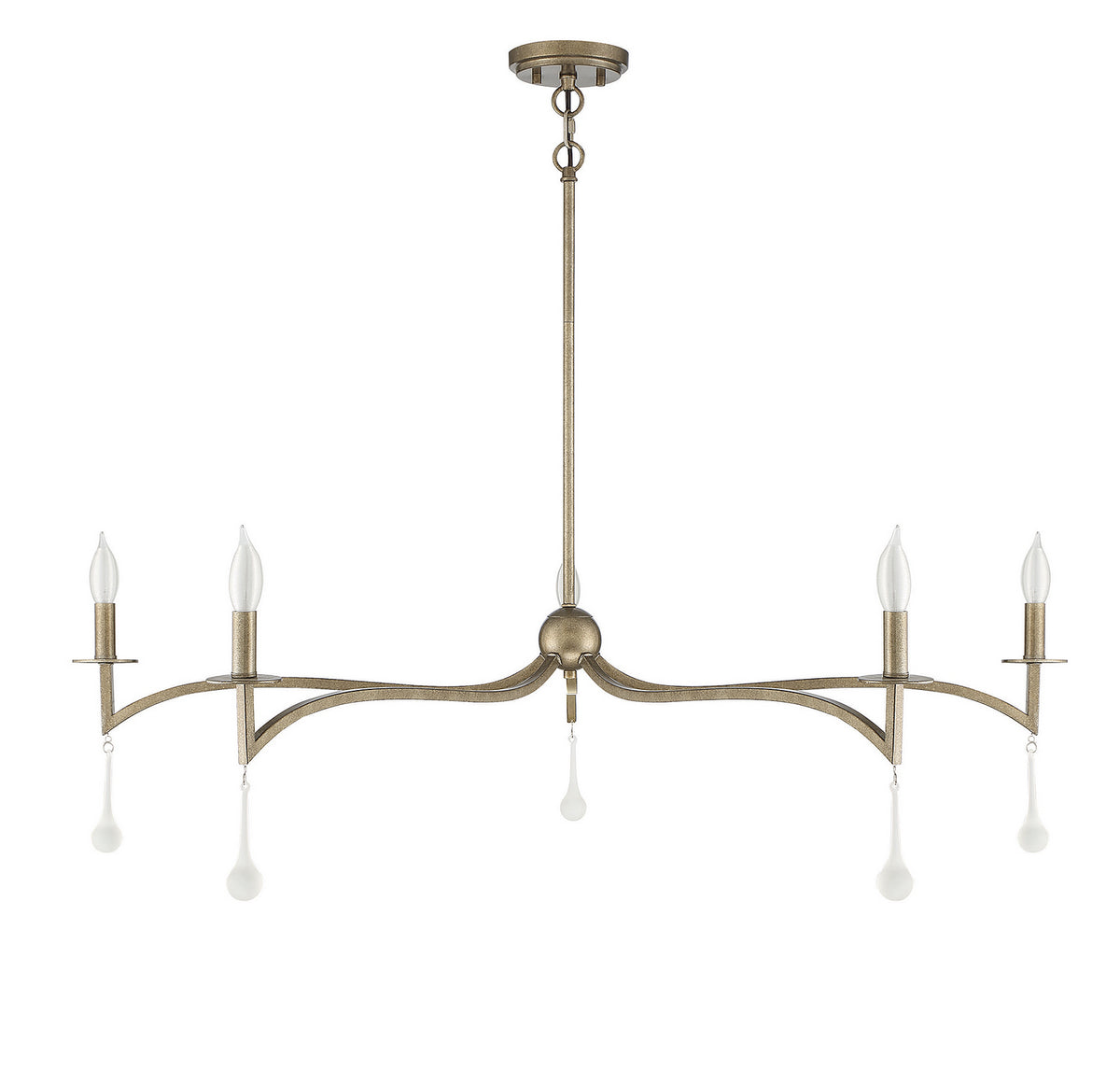 Laramie Five Light Chandelier in Chelsea Gold