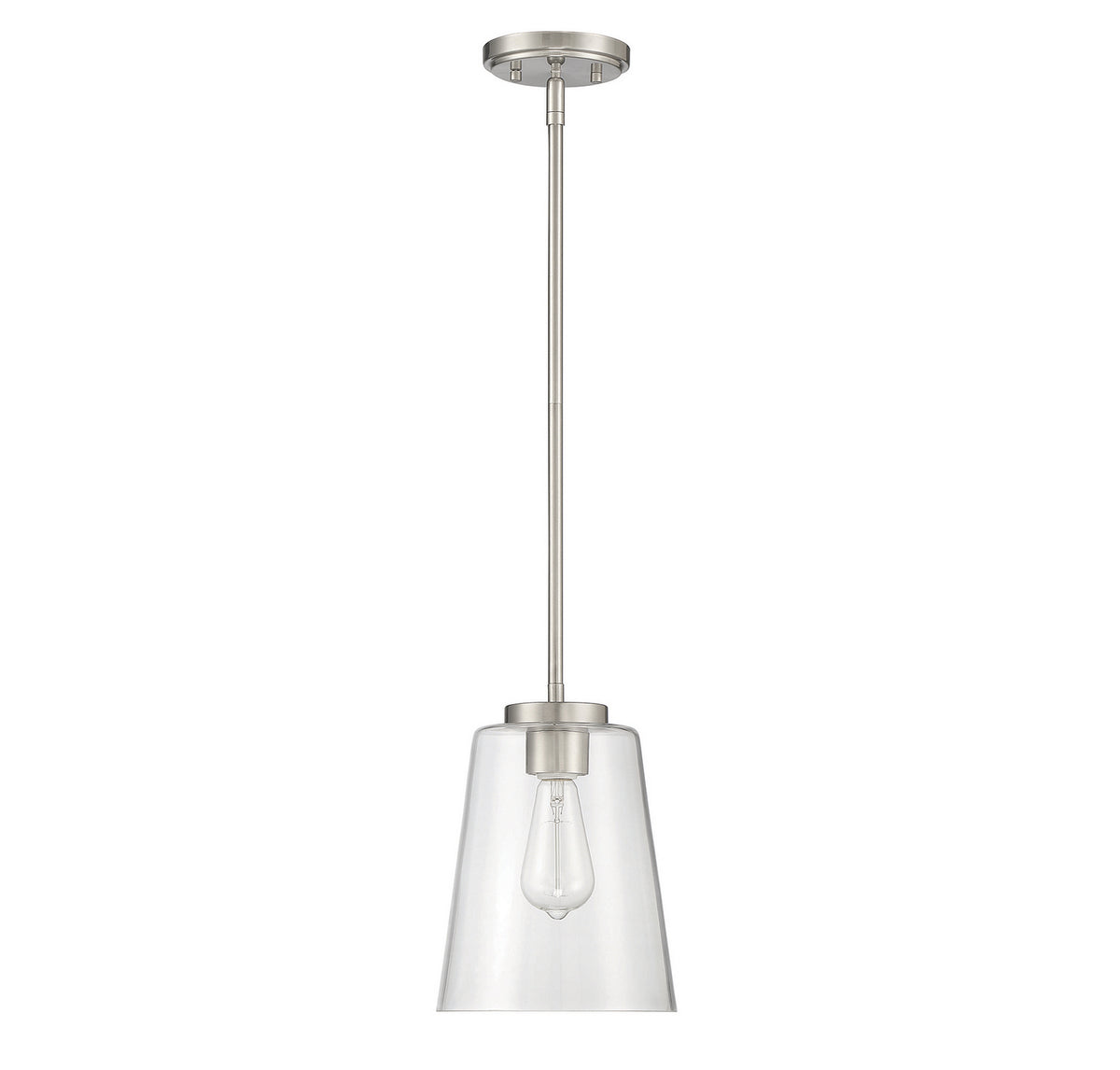 Calhoun One Light Mini-Pendant in Satin Nickel