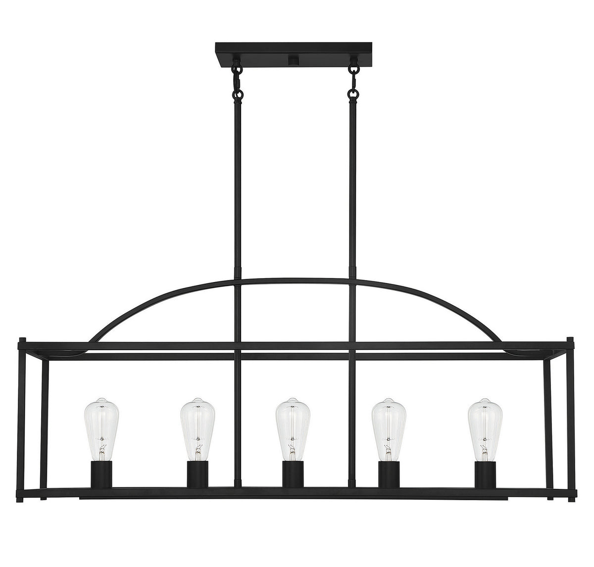 Palladian Five Light Linear Chandelier