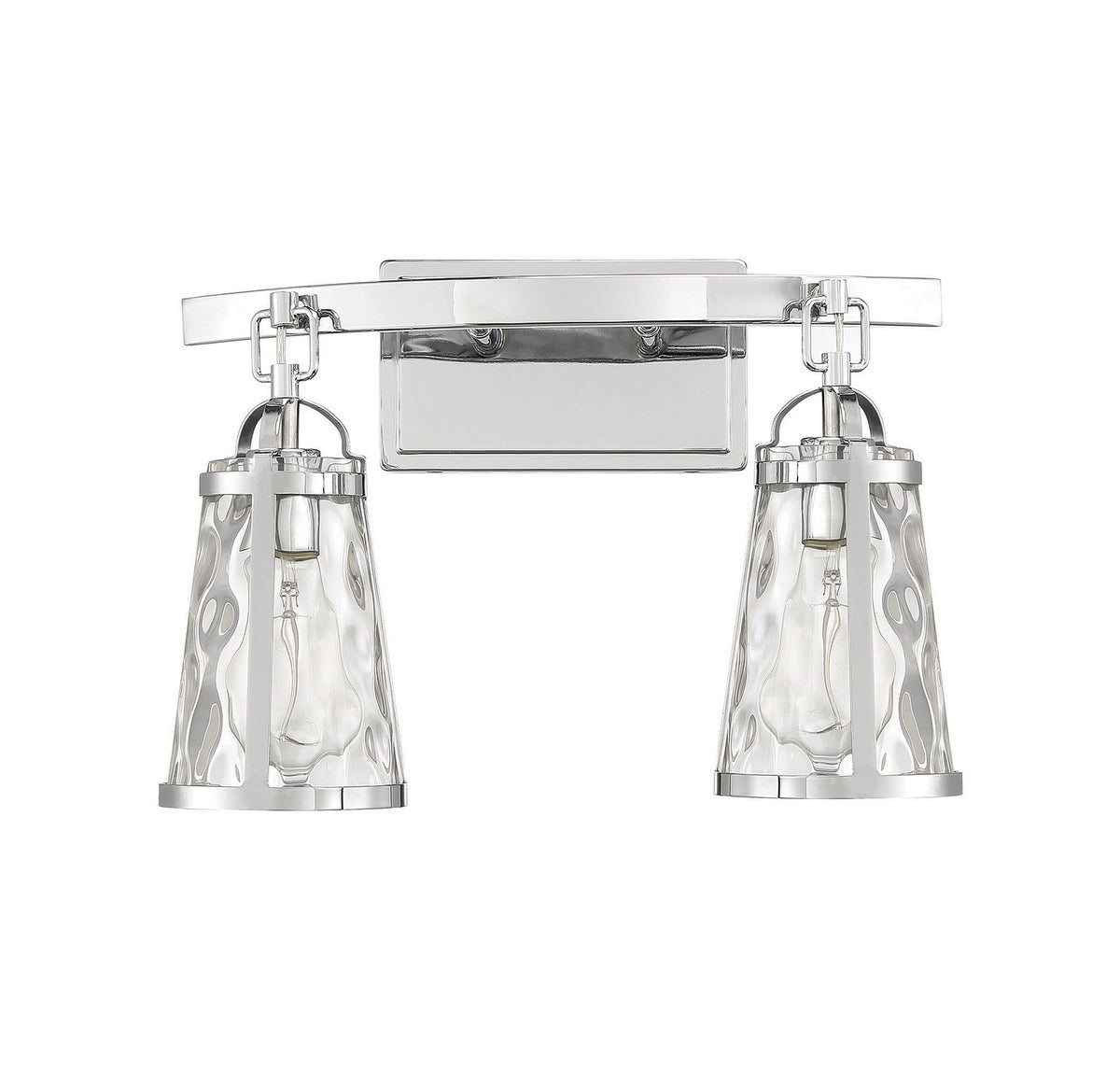 Albany Two Light Bath Bar in Polished Chrome