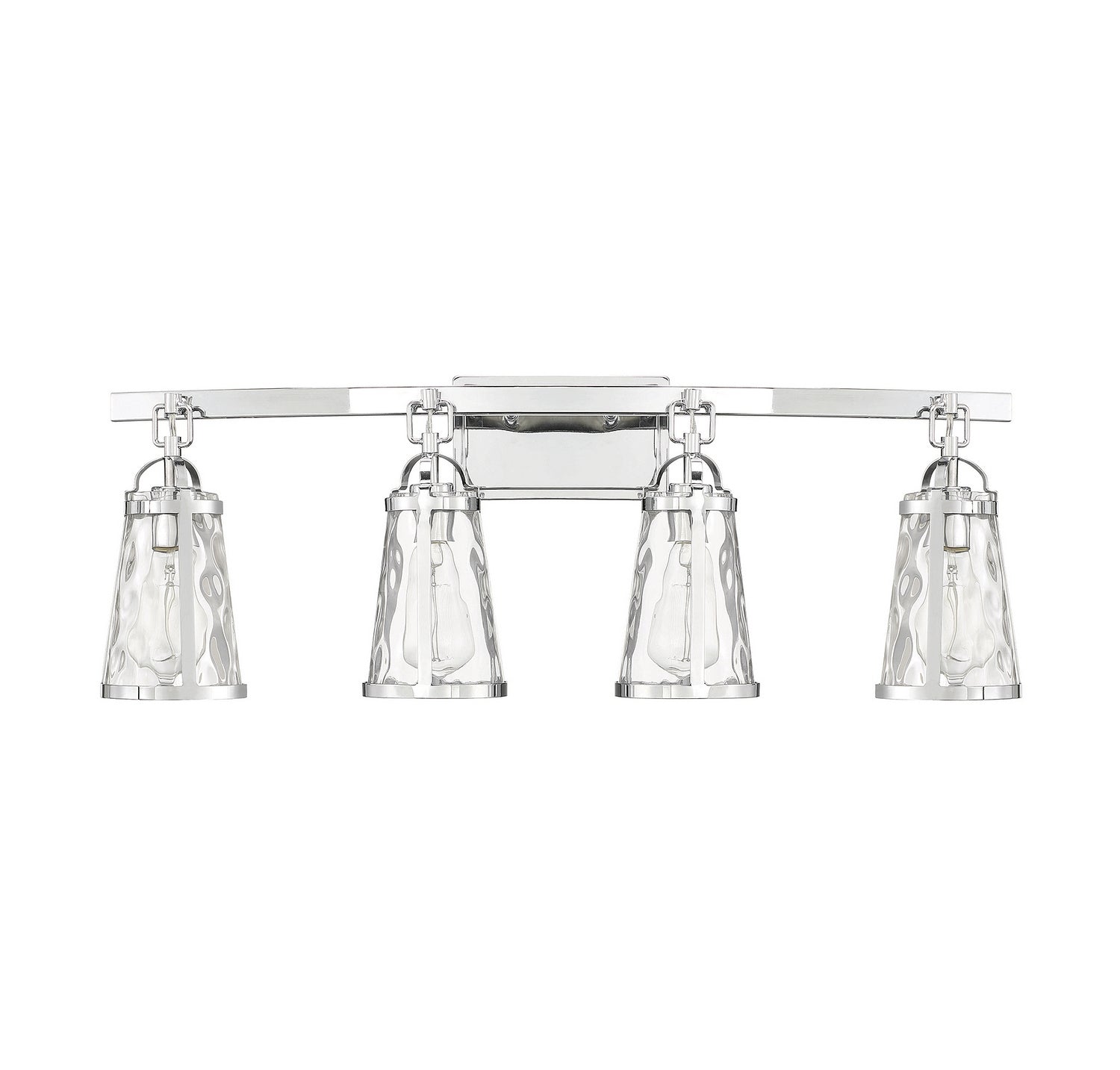 Réglette de salle de bain Albany à quatre lumières en chrome poli