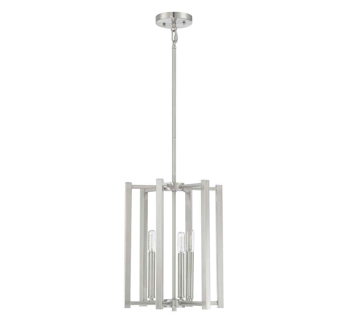 Benson Three Light Pendant in Satin Nickel