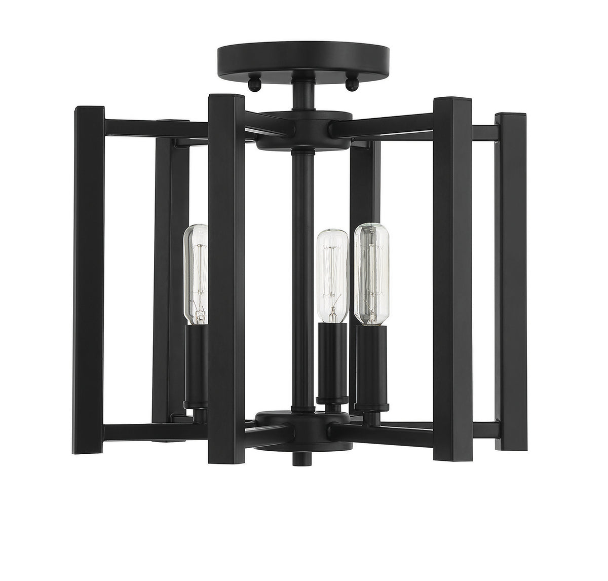 Benson Three Light Semi-Flush Mount