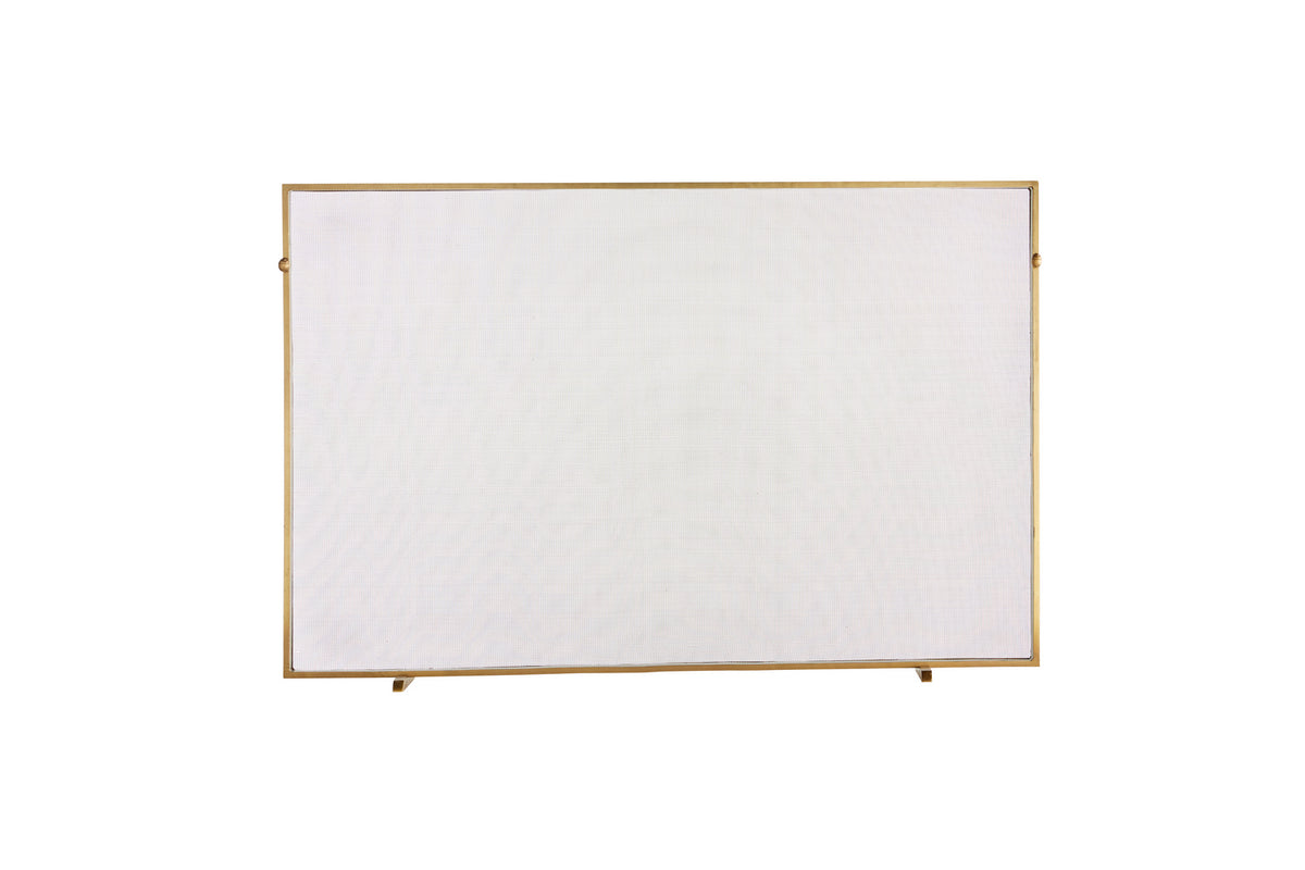 Gita Fire Screen in Antique Brass
