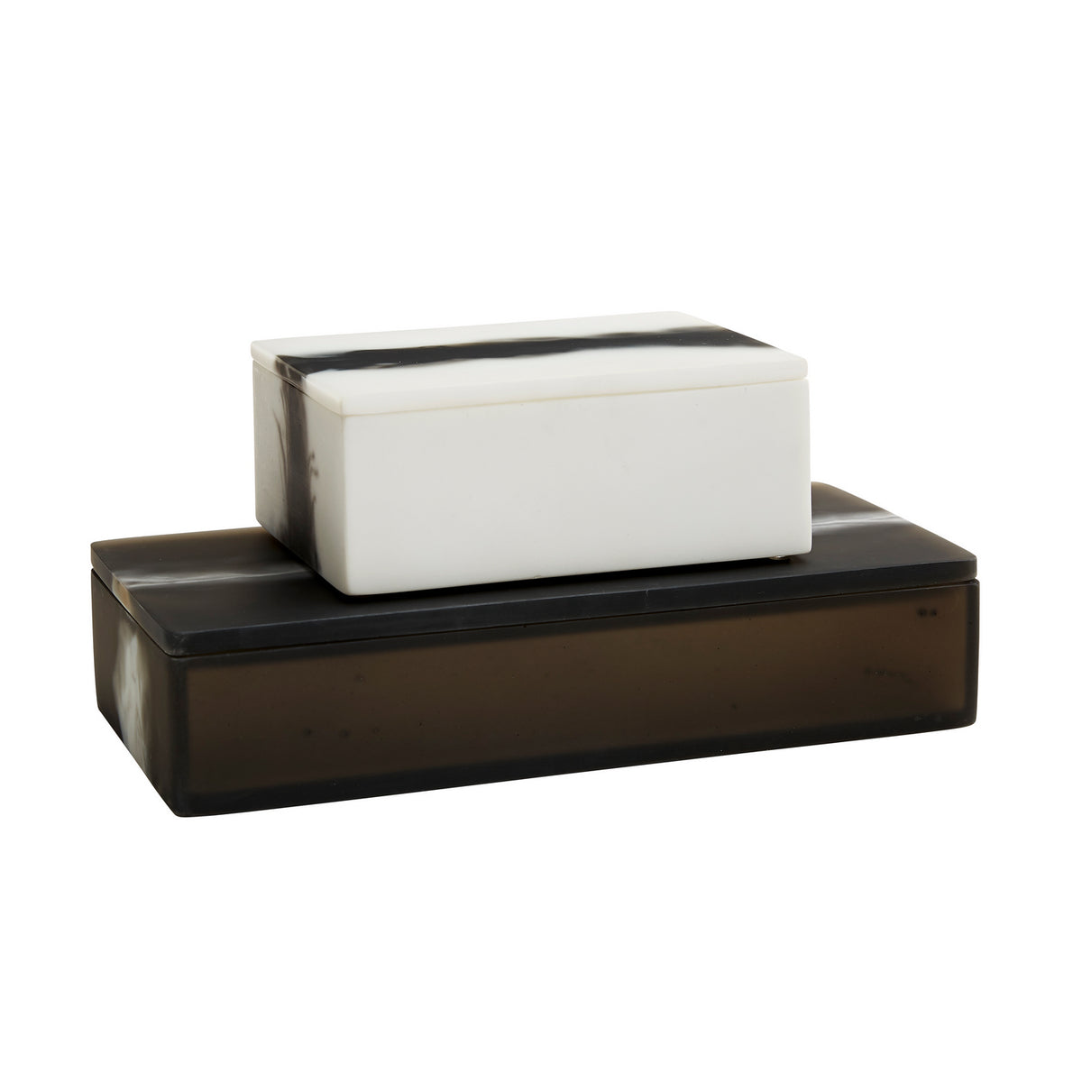 Holliees Boxes, Set of 2 in Black & White