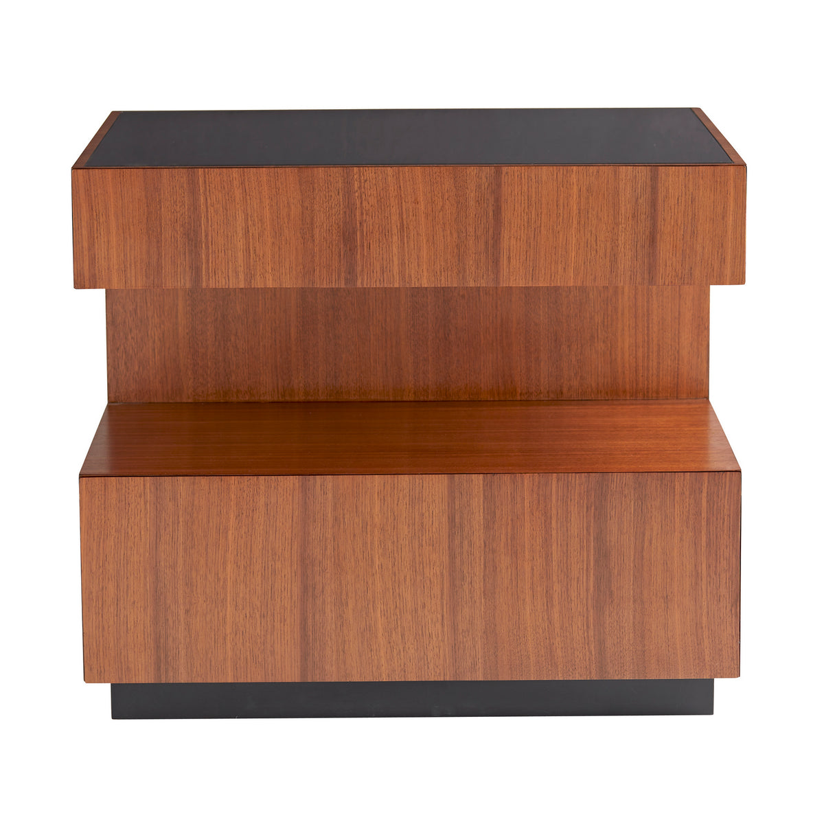 Geron End Table in Satin Walnut