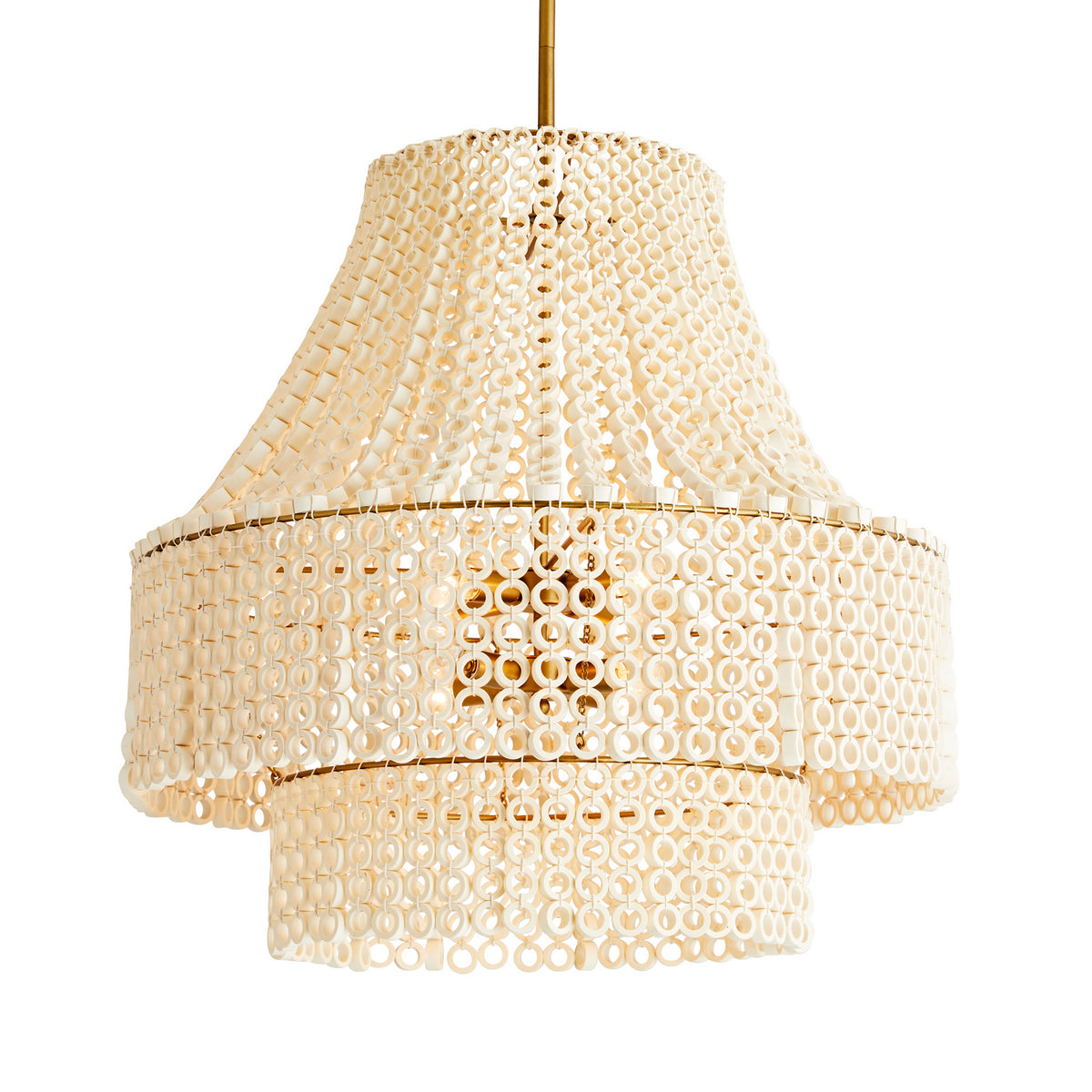 Hannie Eight Light Chandelier in White