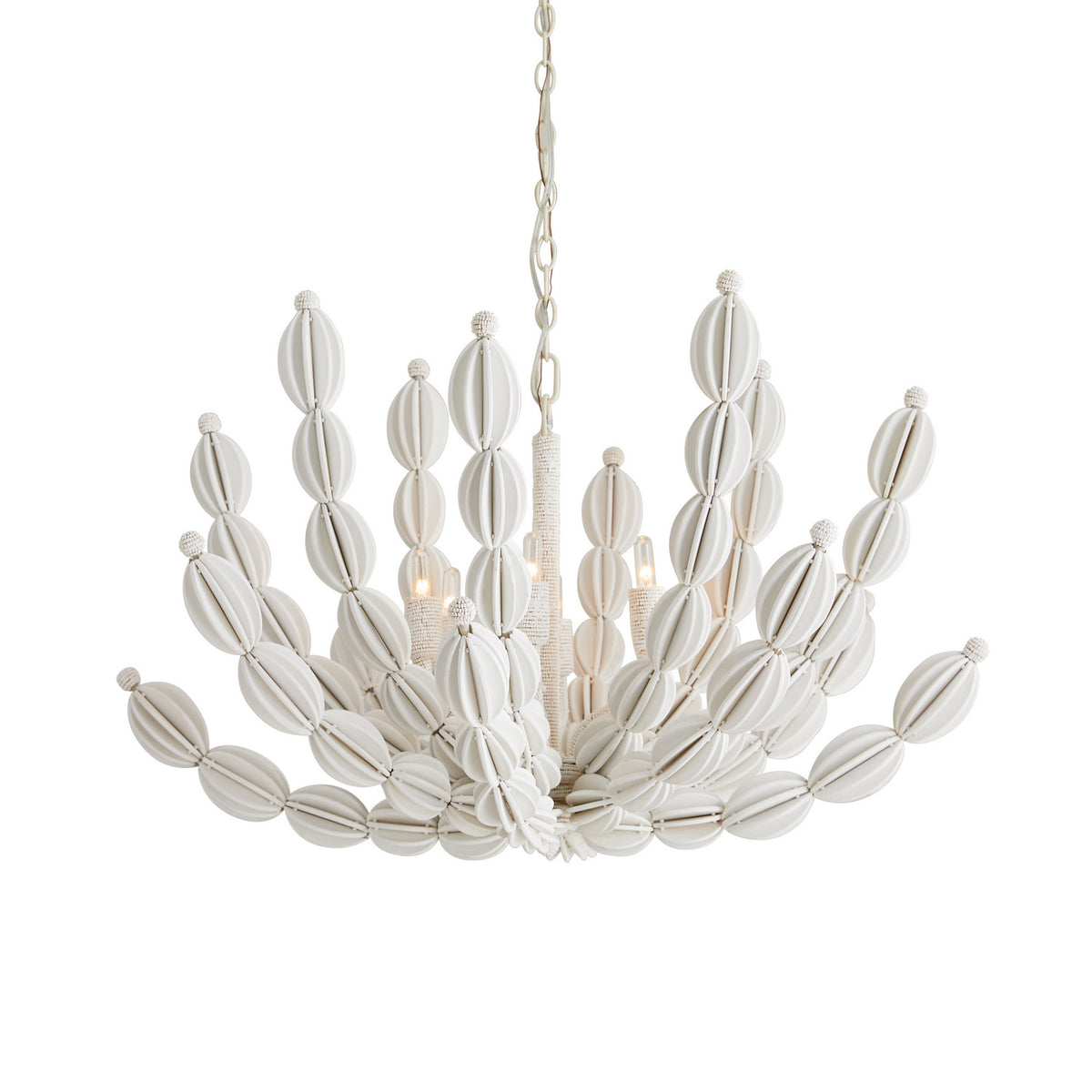 Indi Six Light Chandelier in White