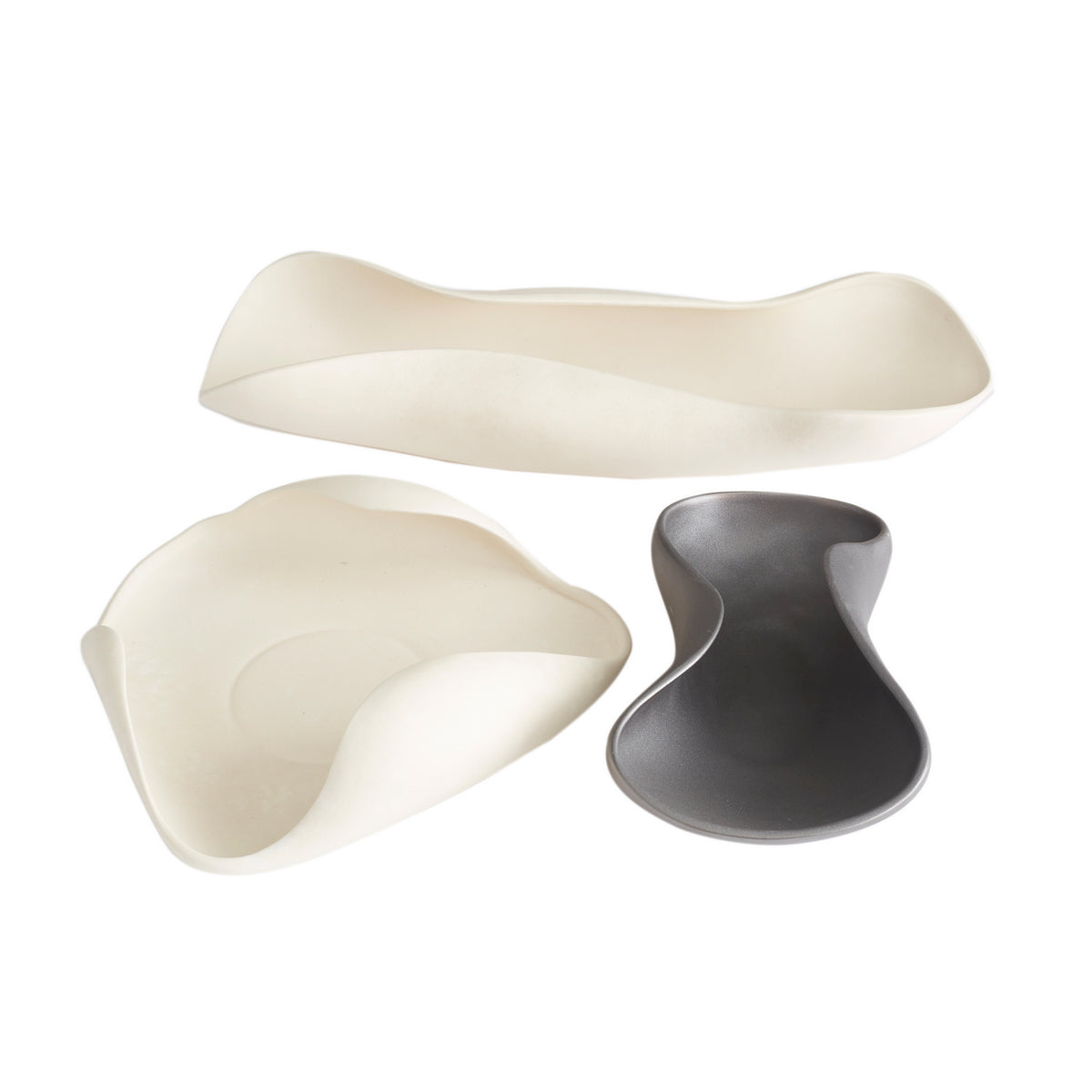Rolls Trays, Set of 3 in Matte Black
