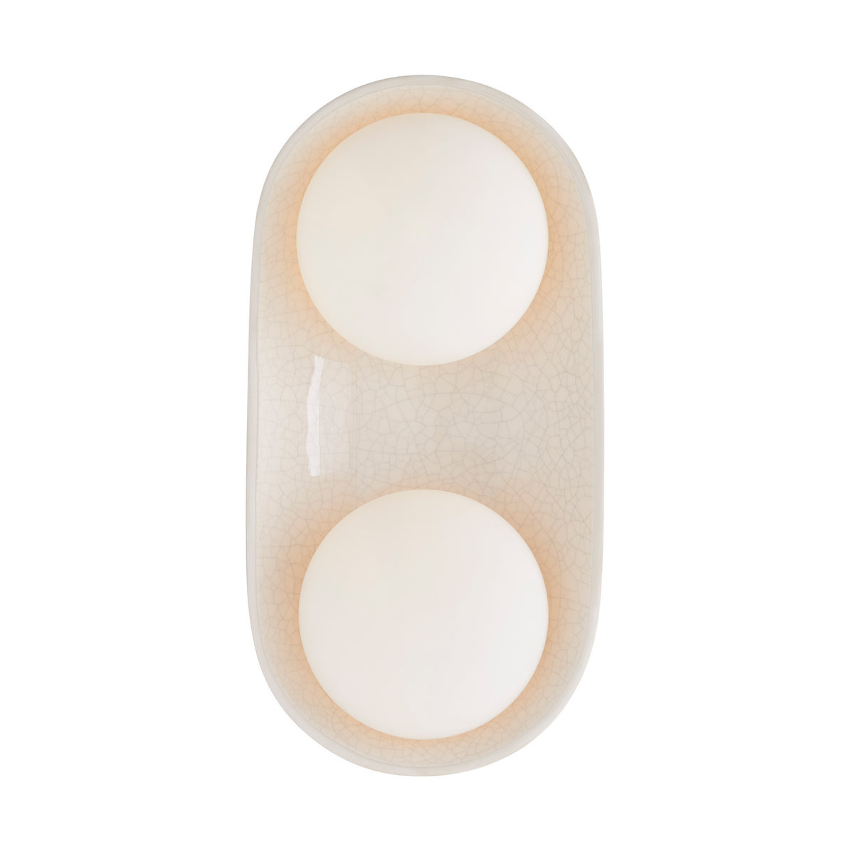 Glaze Two Light Wall Sconce in Ivory Stained Crackle