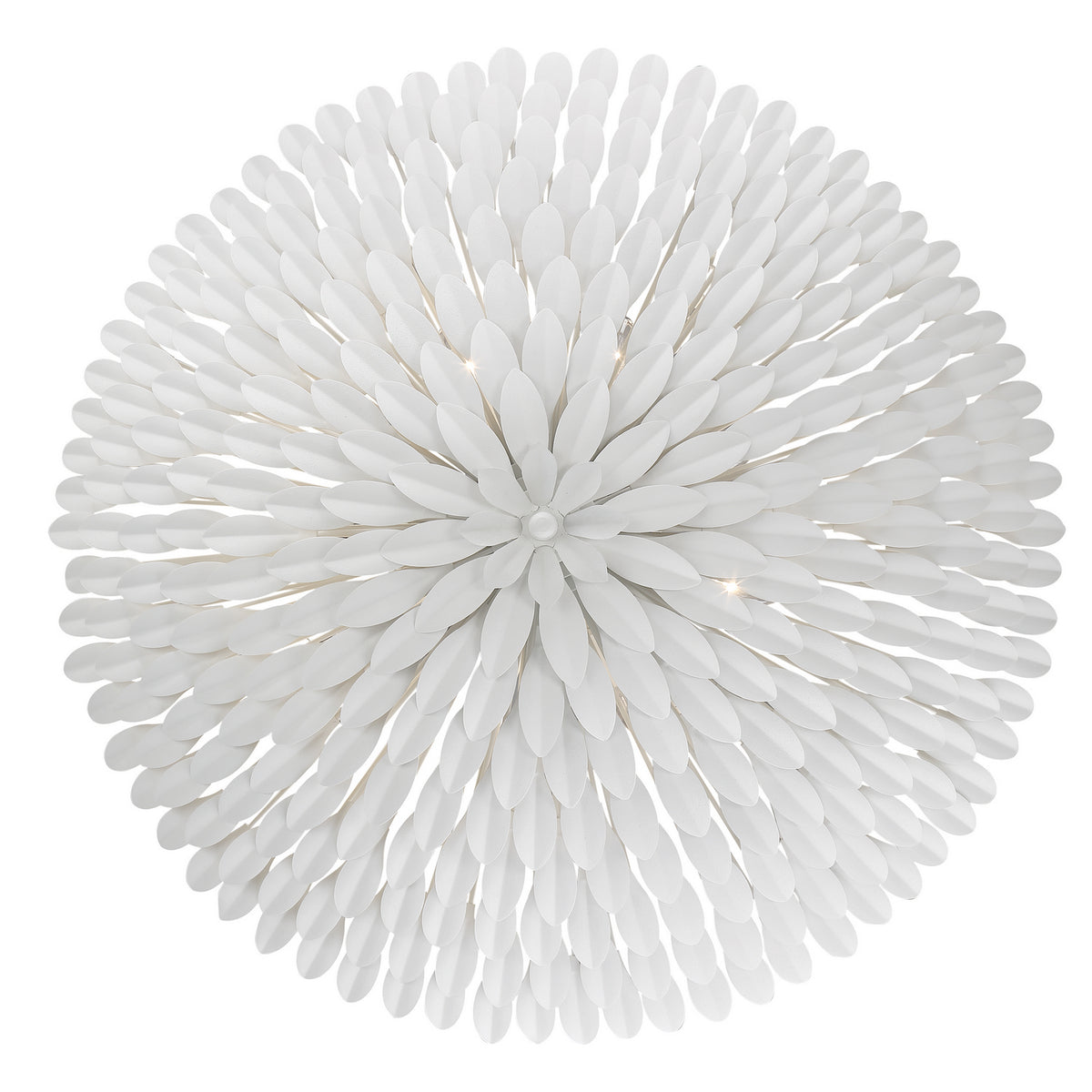 Broche Eight Light Chandelier in Matte White