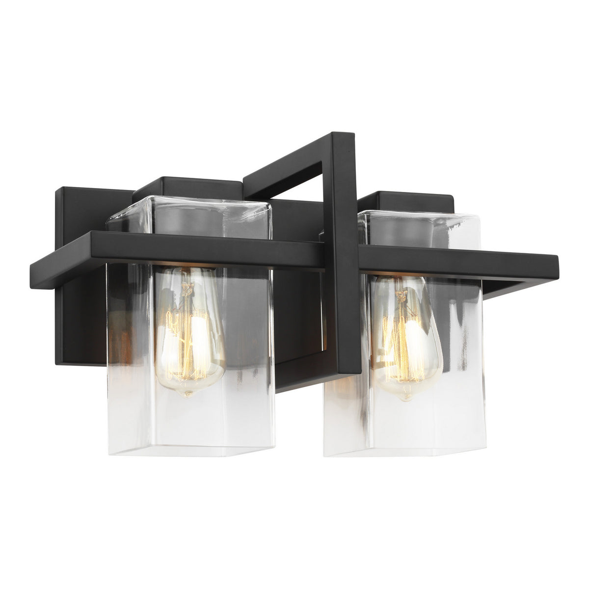 Mitte Two Light Wall / Bath in Midnight Black