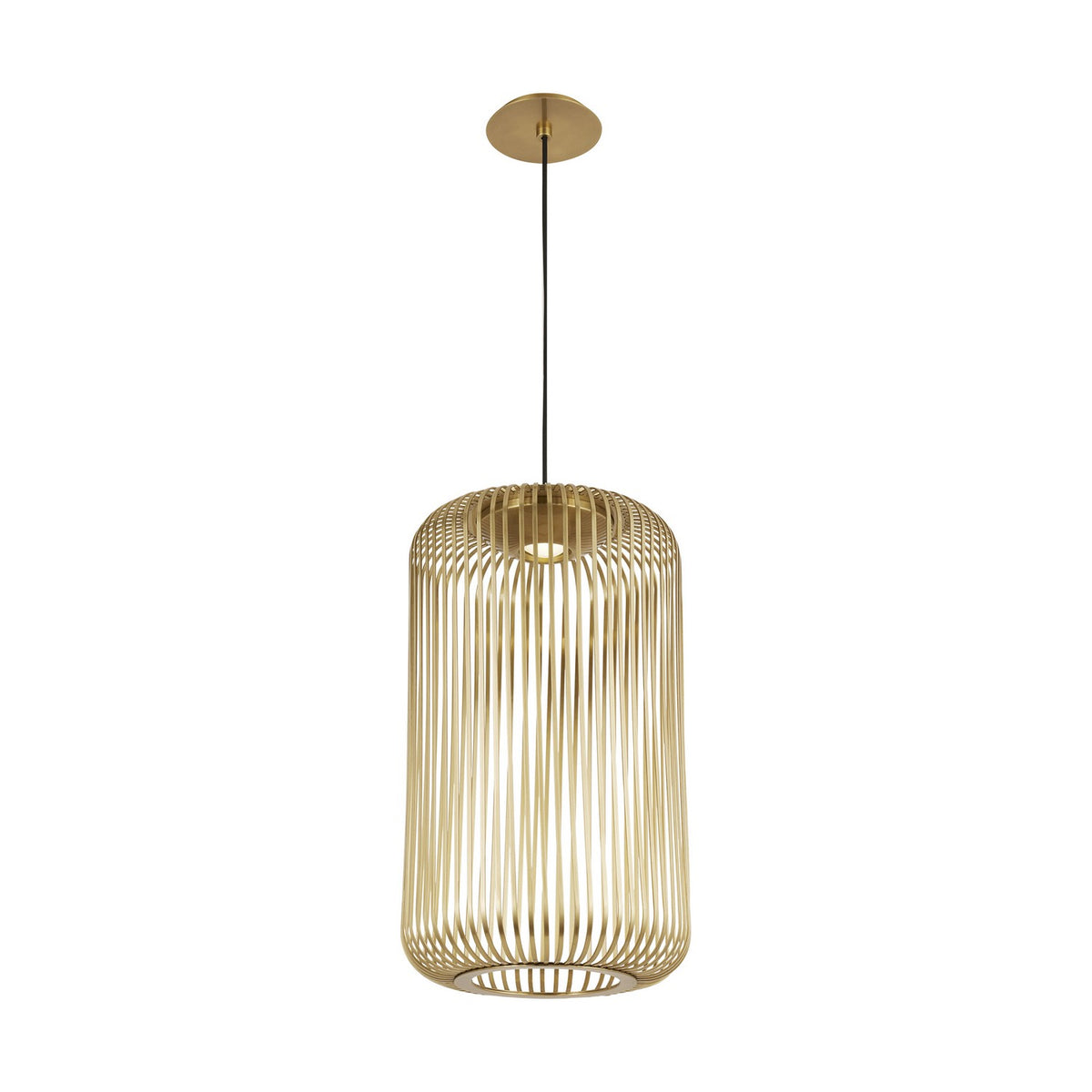 Kai LED Pendant in Plated Brass