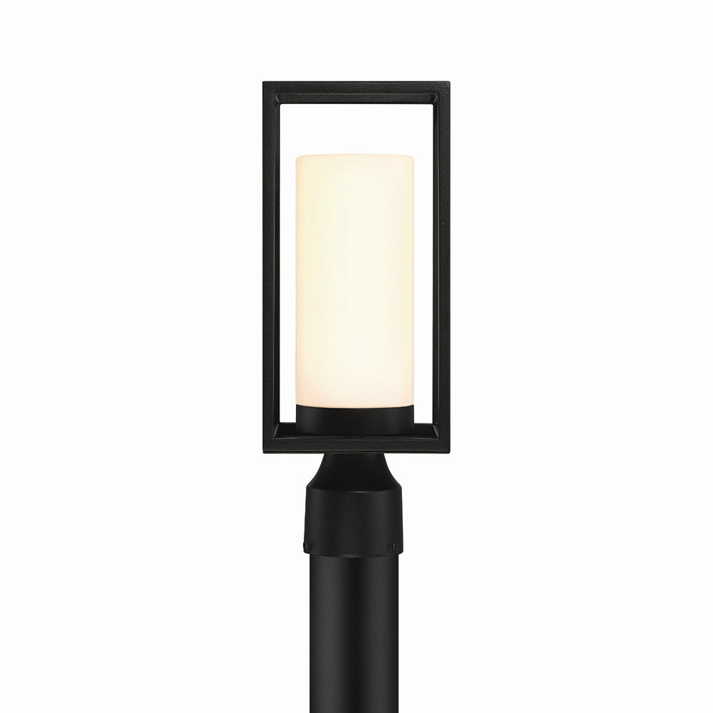 Ren One Light Outdoor Post Mount in Powder Coat Black
