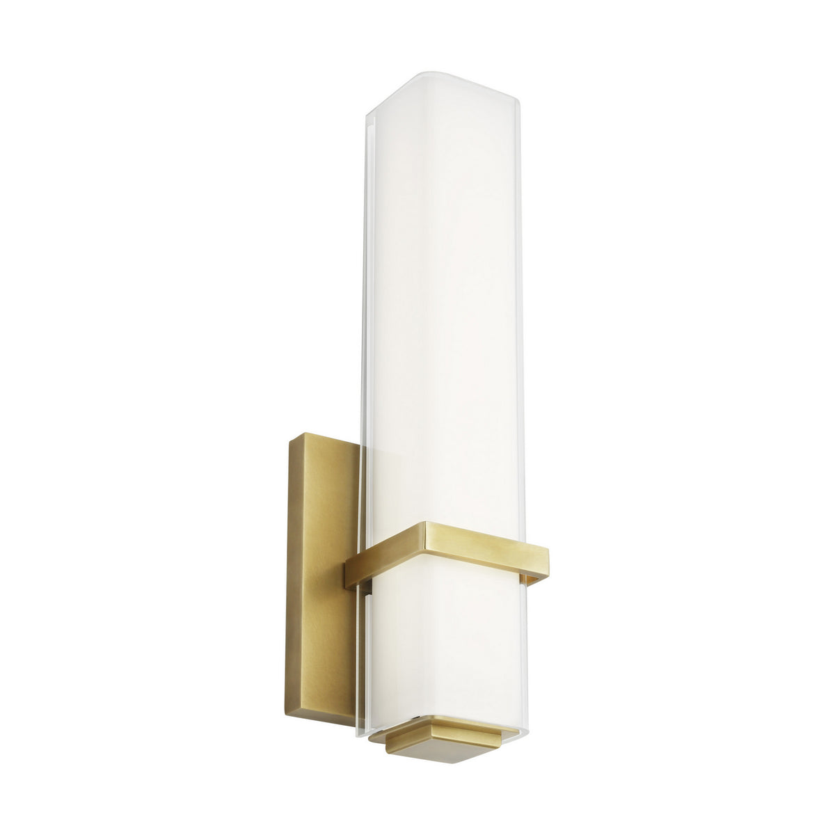Milan LED Bath in Natural Brass